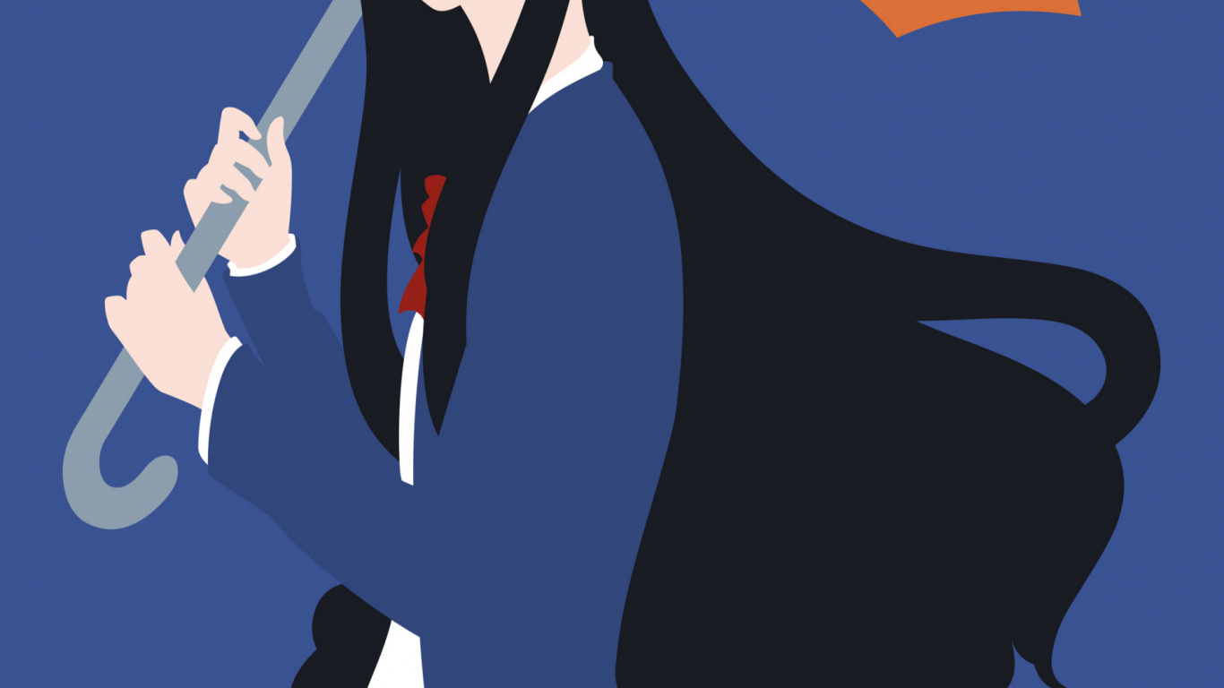 卡通, 手势, 伞, 艺术, 电蓝色的 壁纸 1366x768 允许