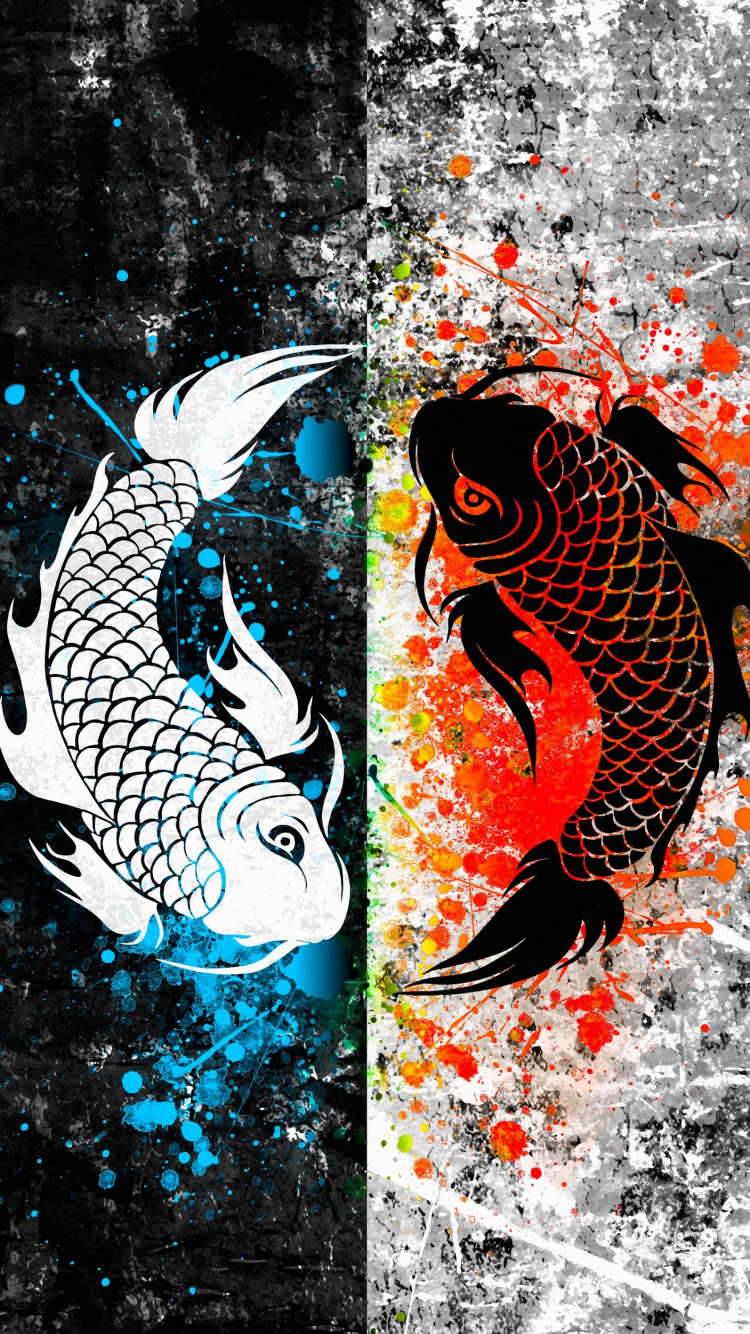 Koi Fish, Koi, Goldfish, Fish, ROG Phone. Wallpaper in 750x1334 Resolution