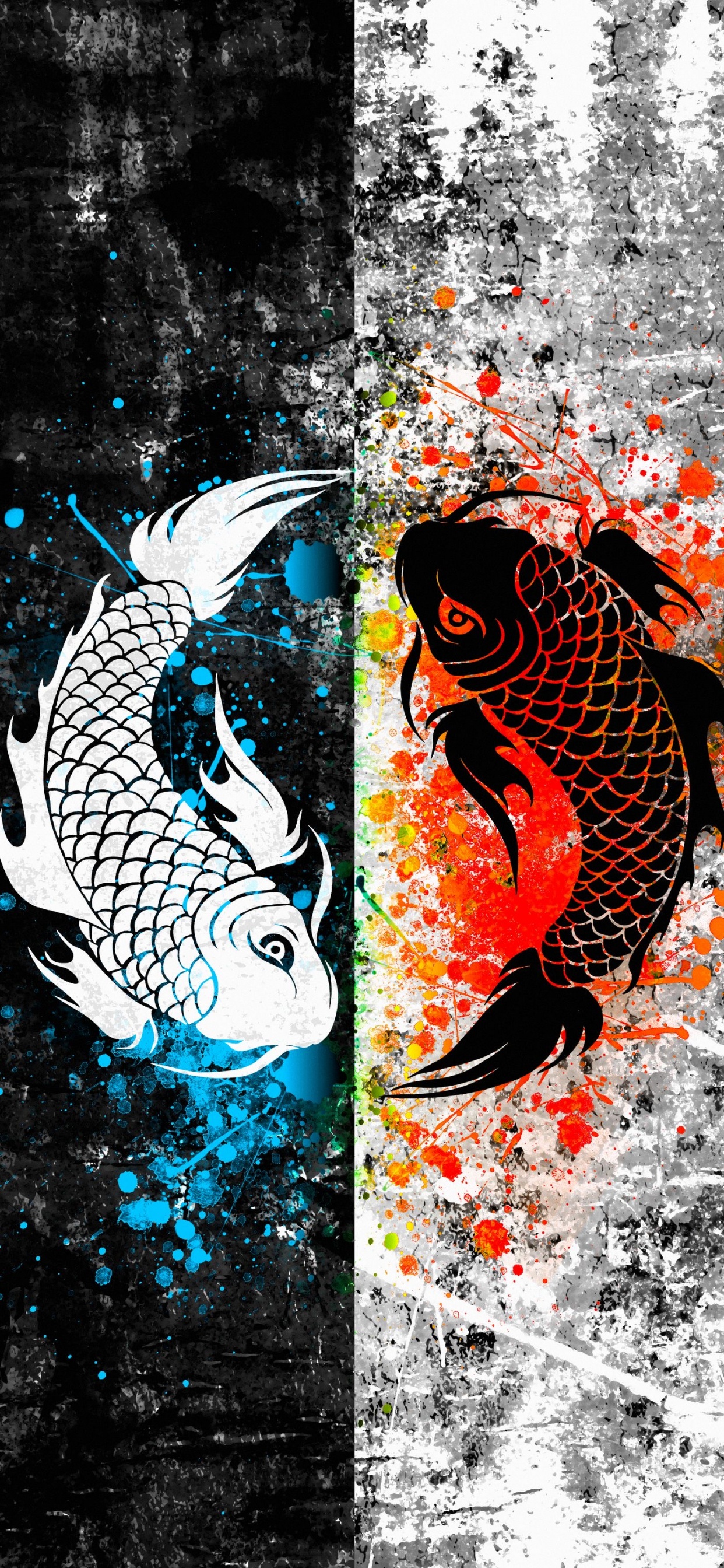 Koifisch, Koi, Goldfarbe, Fisch, ROG Telefon. Wallpaper in 1242x2688 Resolution