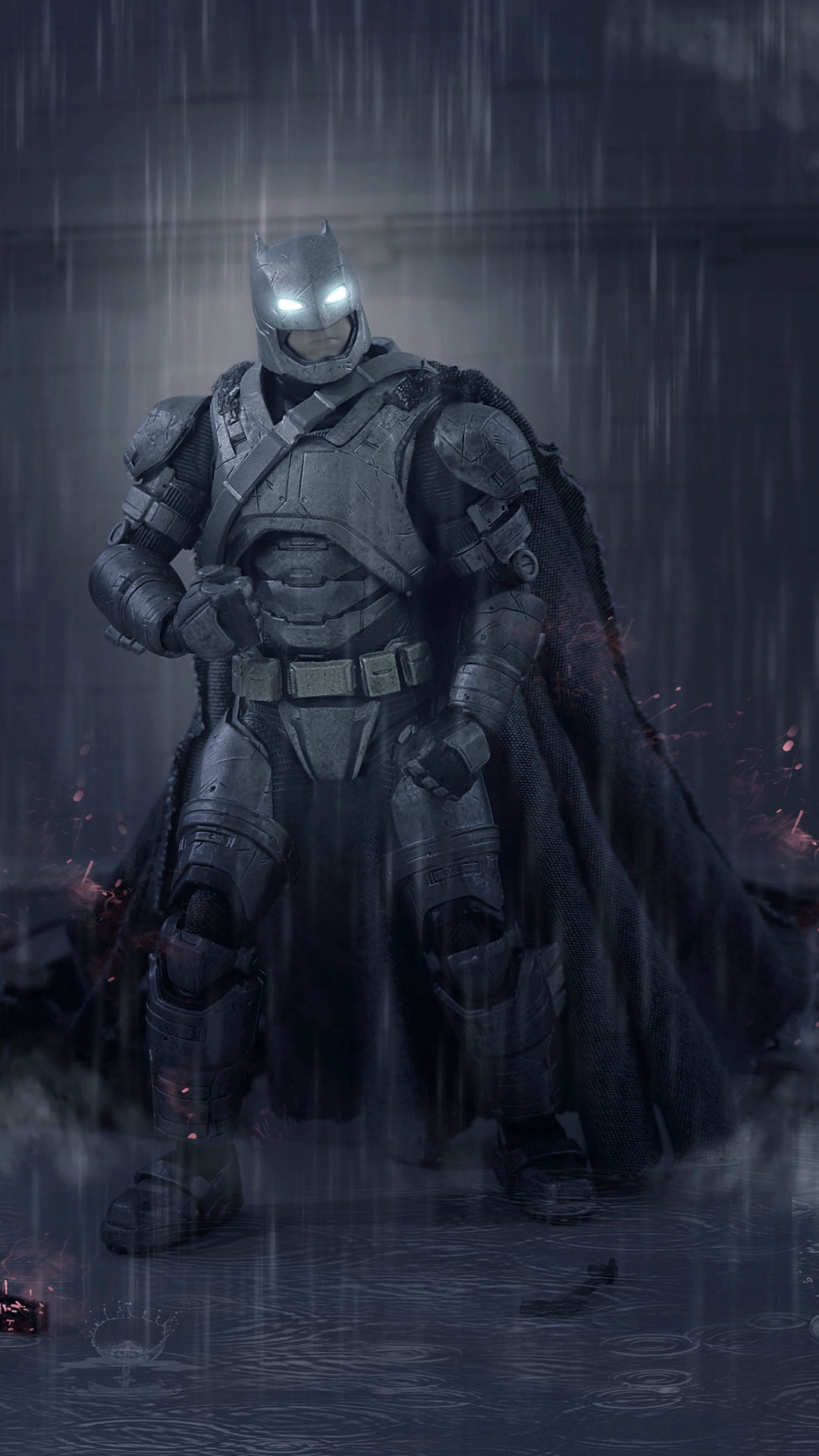 Man in Black Coat Standing on Water. Wallpaper in 1080x1920 Resolution