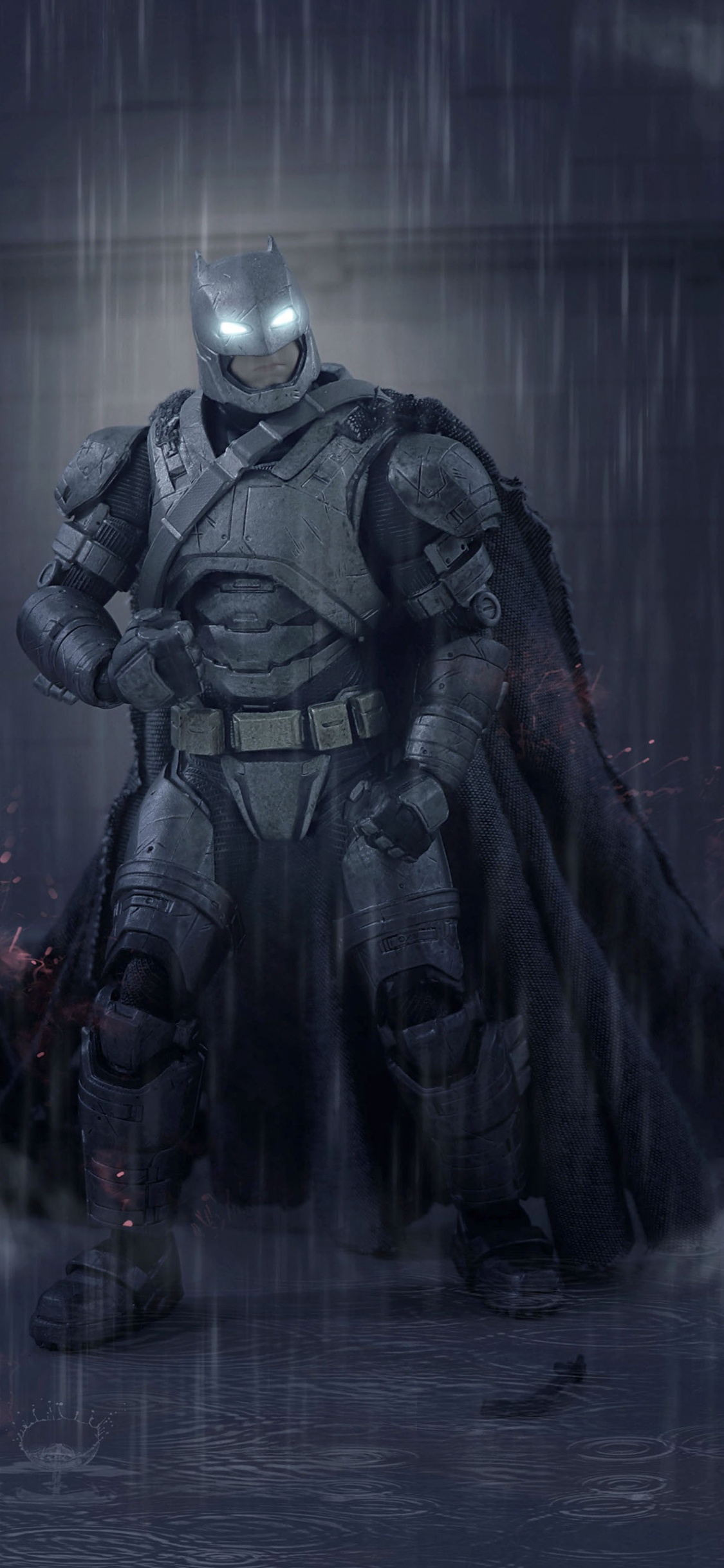 Man in Black Coat Standing on Water. Wallpaper in 1125x2436 Resolution