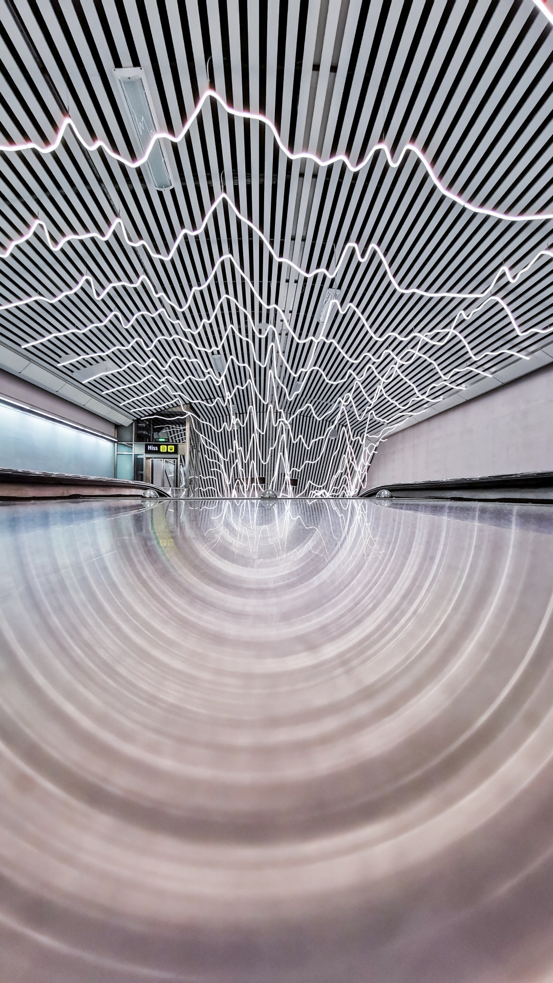 White and Brown Tunnel With Light. Wallpaper in 1080x1920 Resolution