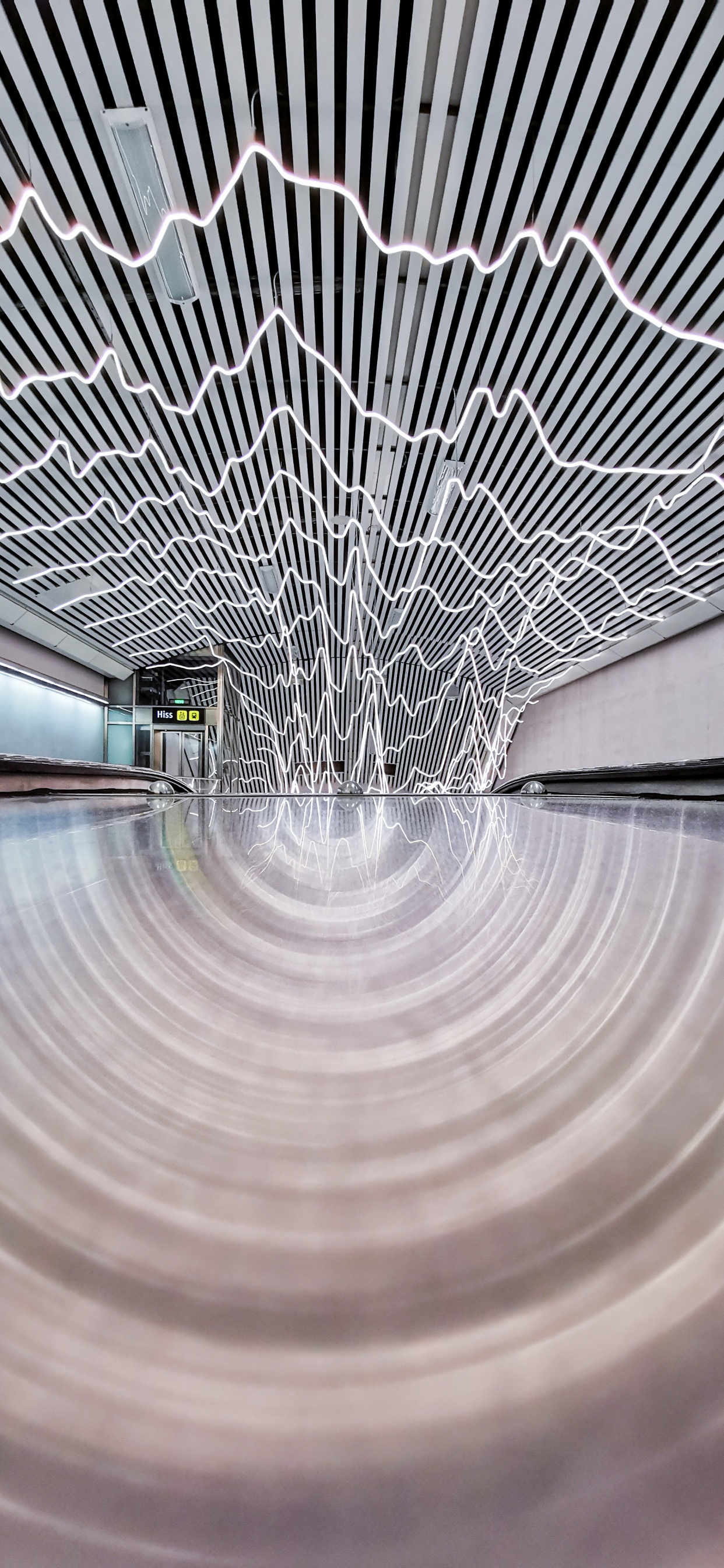 White and Brown Tunnel With Light. Wallpaper in 1242x2688 Resolution