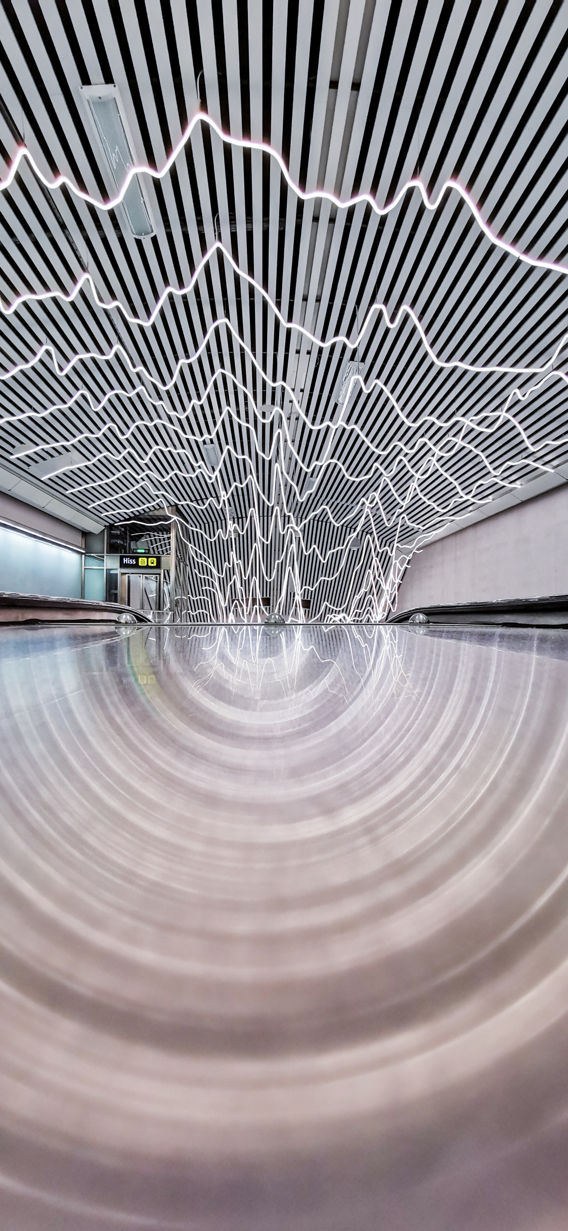 建筑, 天花板, 基础设施, 圆圈, 艺术 壁纸 1125x2436 允许