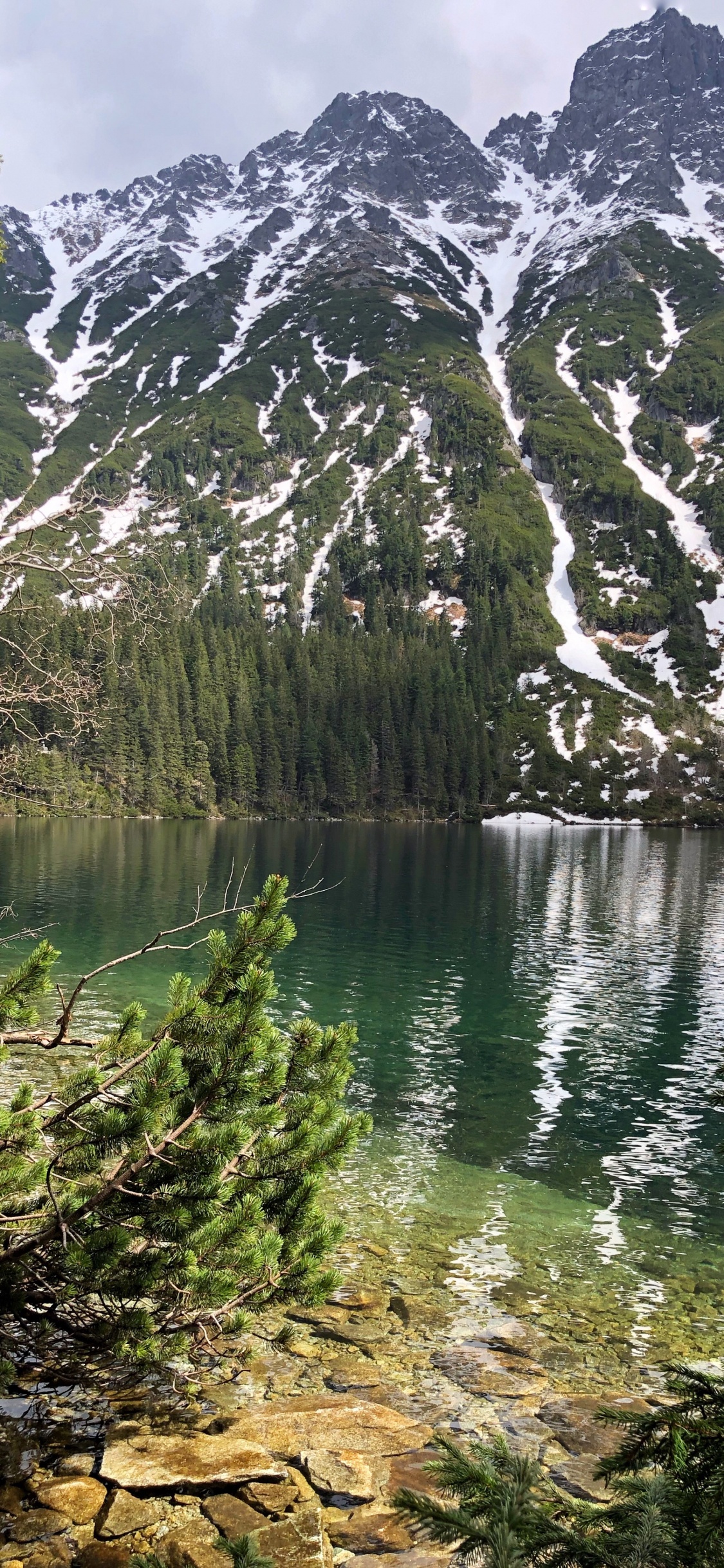 Reflection, Mountainous Landforms, Mountain Range, Natural Landscape, Mountain. Wallpaper in 1125x2436 Resolution