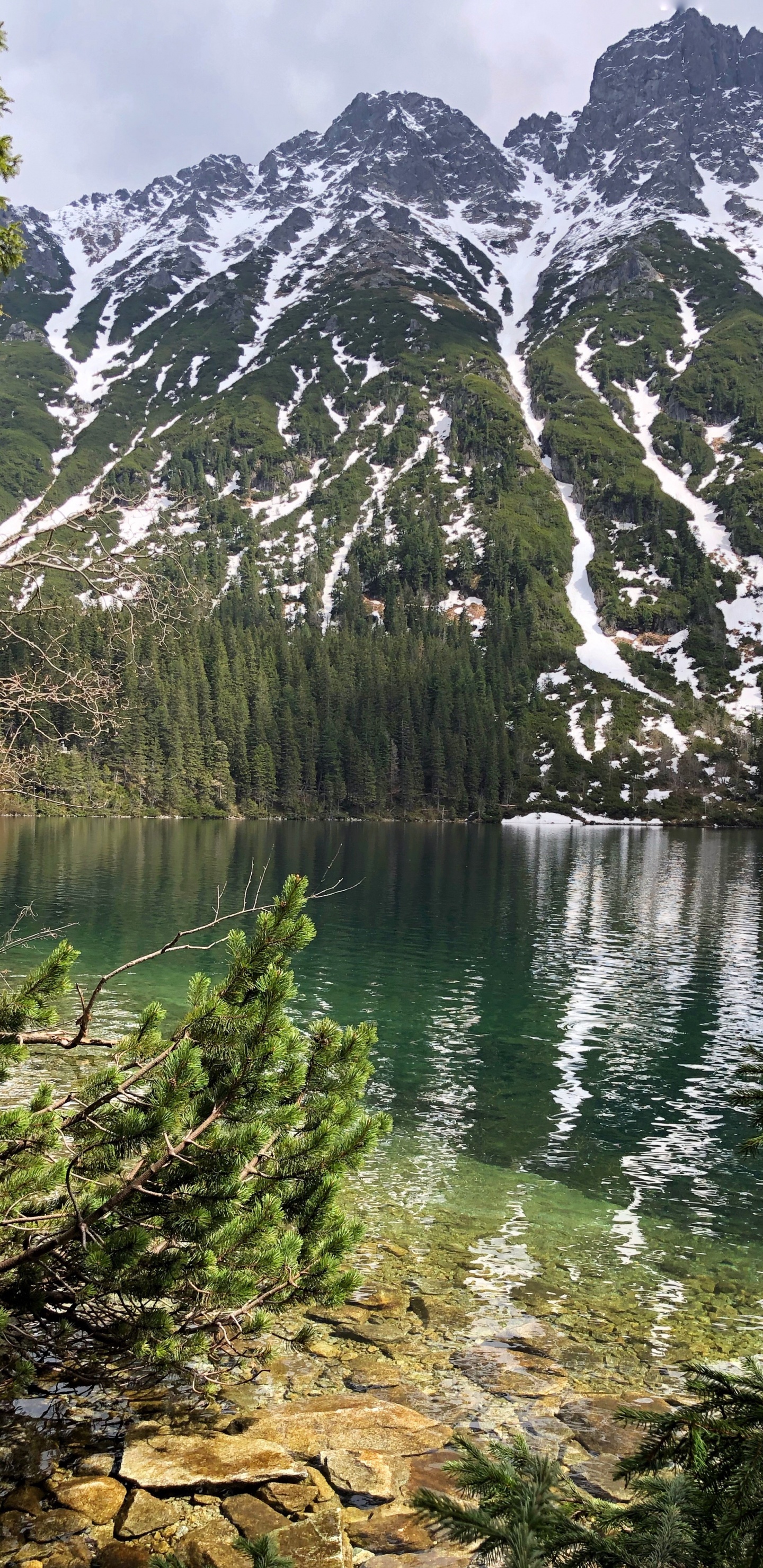 Reflection, Mountainous Landforms, Mountain Range, Natural Landscape, Mountain. Wallpaper in 1440x2960 Resolution