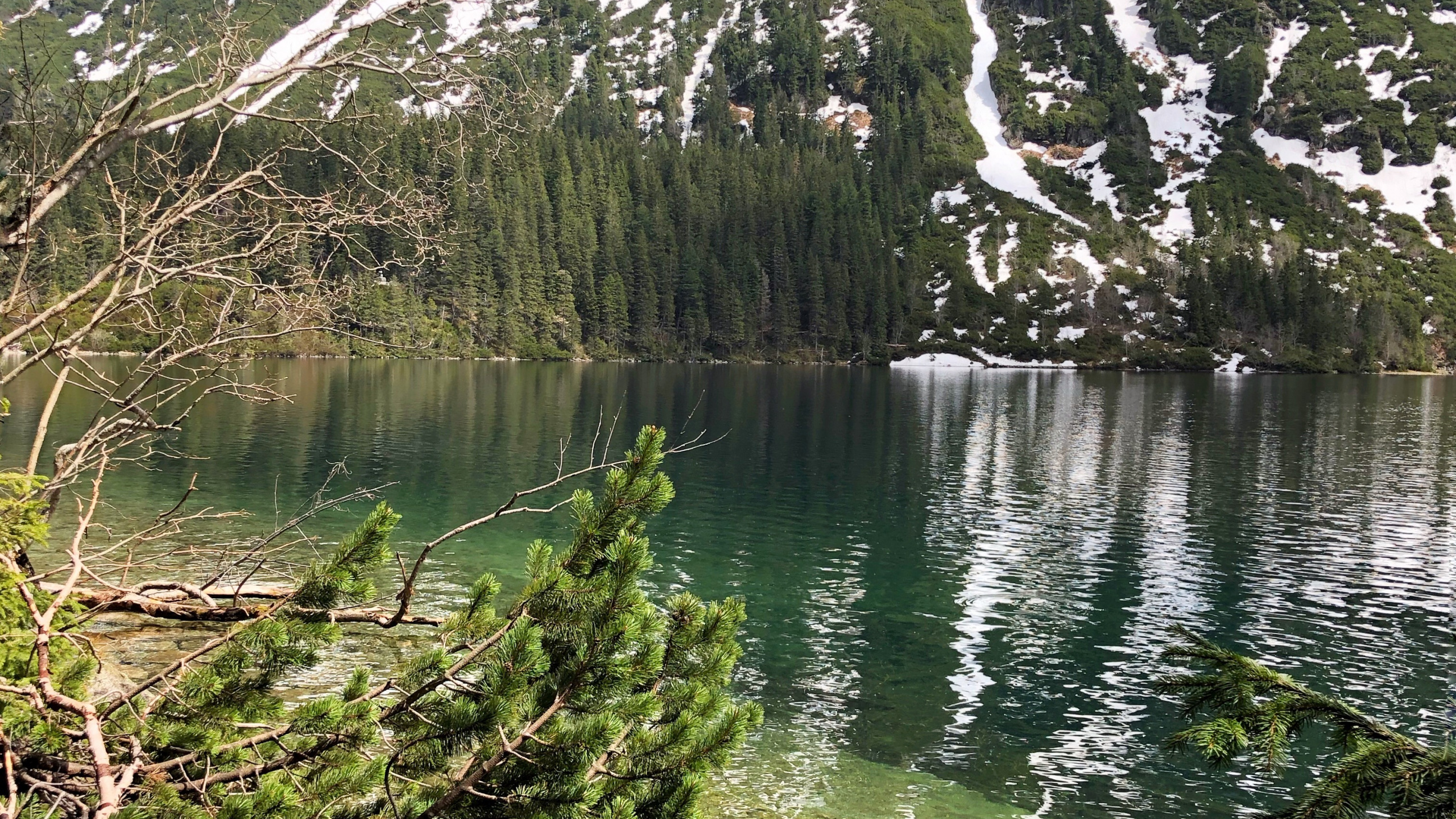 Reflection, Mountainous Landforms, Mountain Range, Natural Landscape, Mountain. Wallpaper in 2560x1440 Resolution