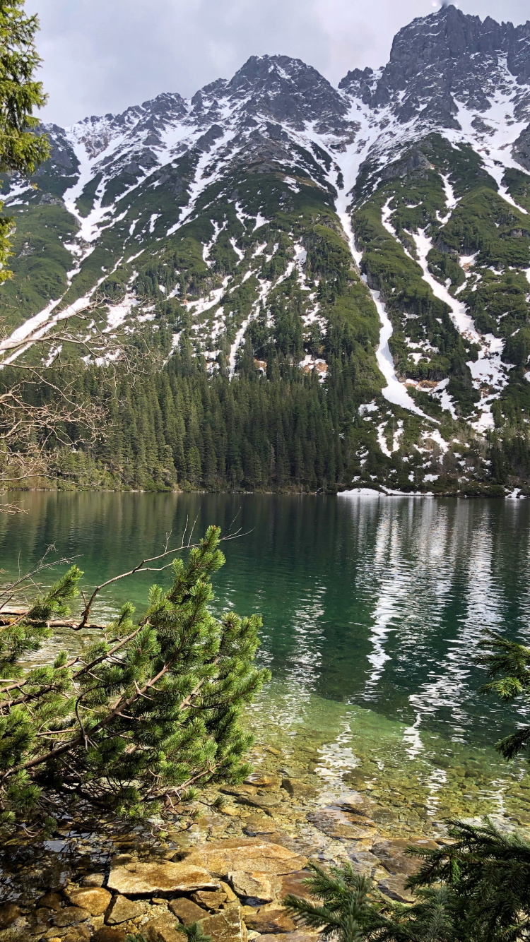 Reflection, Mountainous Landforms, Mountain Range, Natural Landscape, Mountain. Wallpaper in 750x1334 Resolution