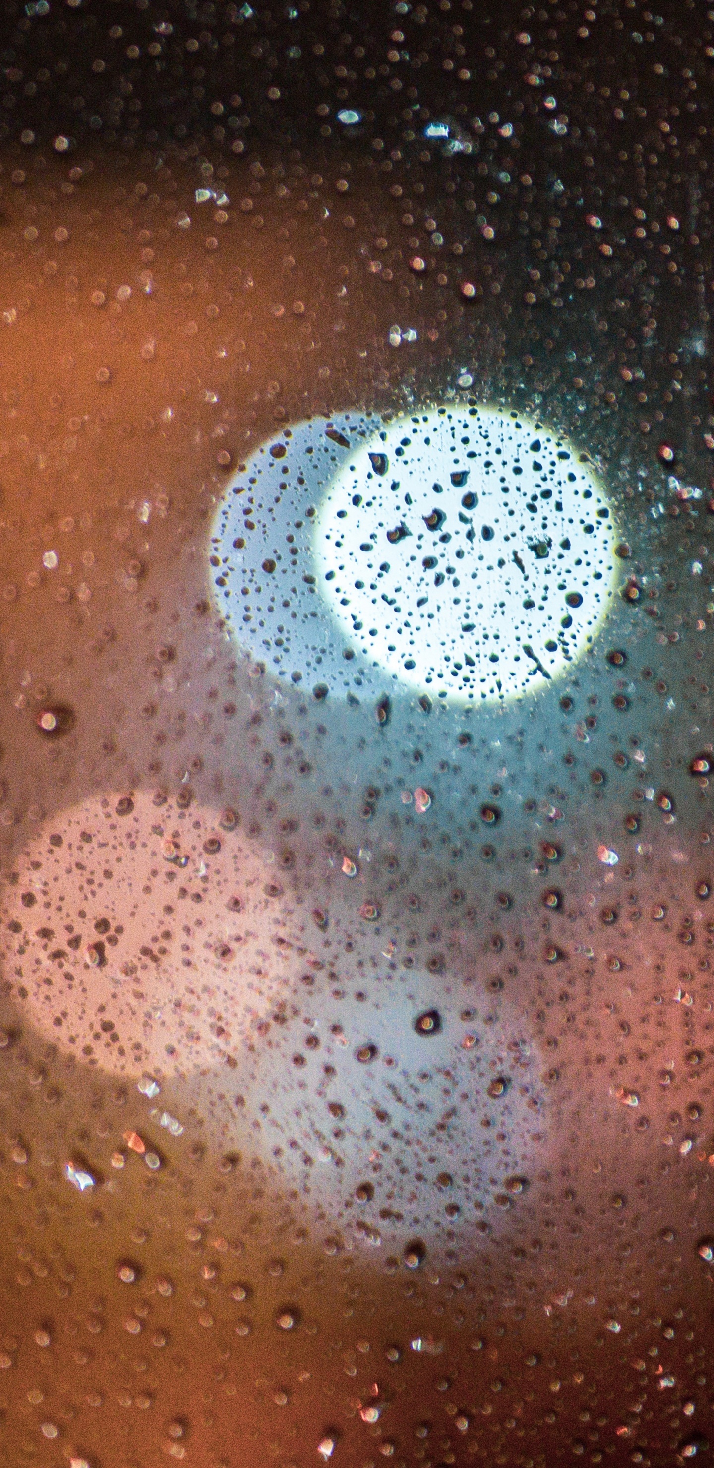 Gotas de Agua en la Ventana de Vidrio. Wallpaper in 1440x2960 Resolution