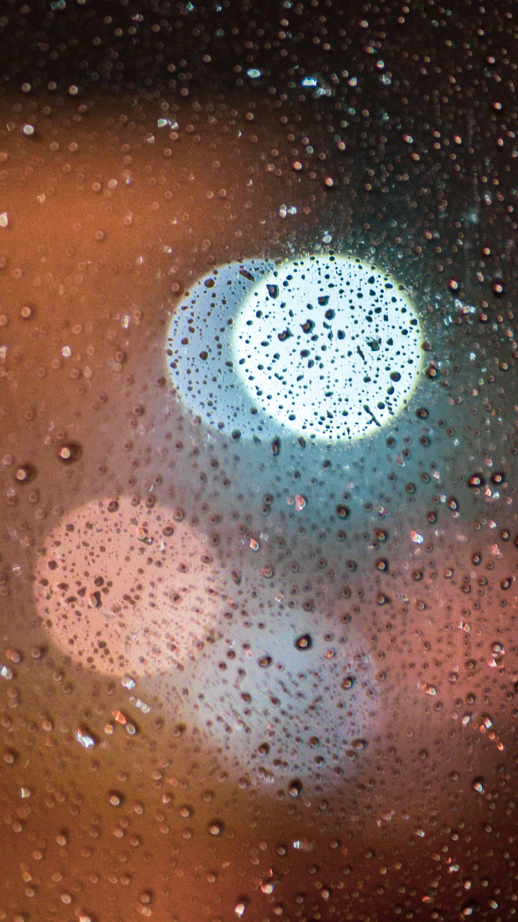Wassertropfen Auf Glasfenster. Wallpaper in 750x1334 Resolution