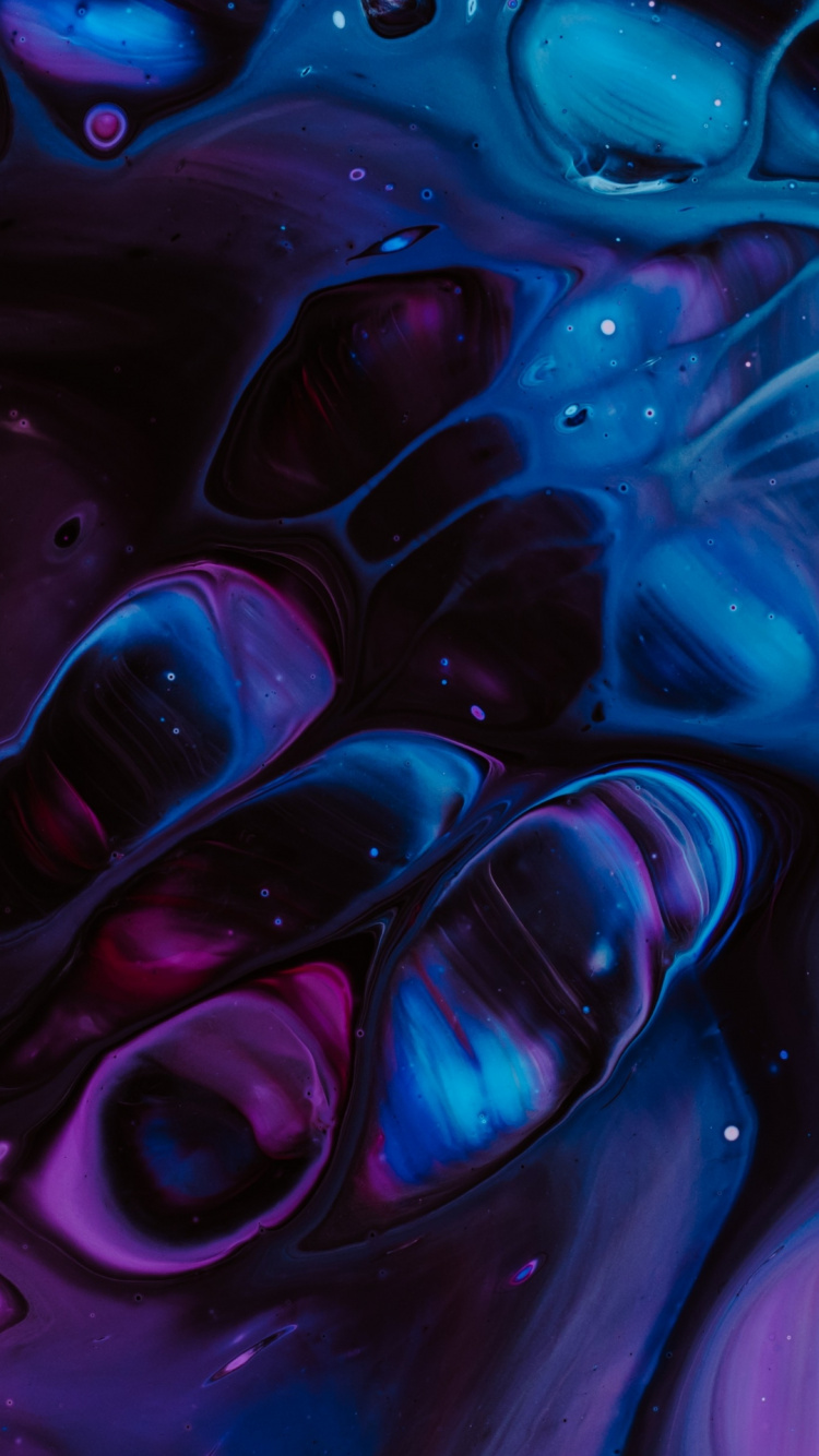 Liquid, Peinture, L'art Abstrait, Fluide, Purple. Wallpaper in 750x1334 Resolution