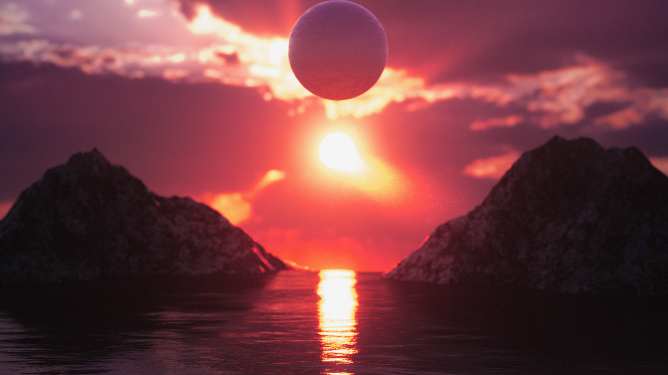 Afterglow, Agua, Ambiente, Los Recursos de Agua, Luz. Wallpaper in 1366x768 Resolution