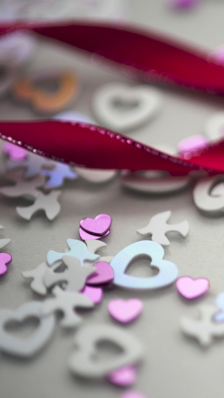 Heart, Pink, Magenta, Petal, Font. Wallpaper in 750x1334 Resolution