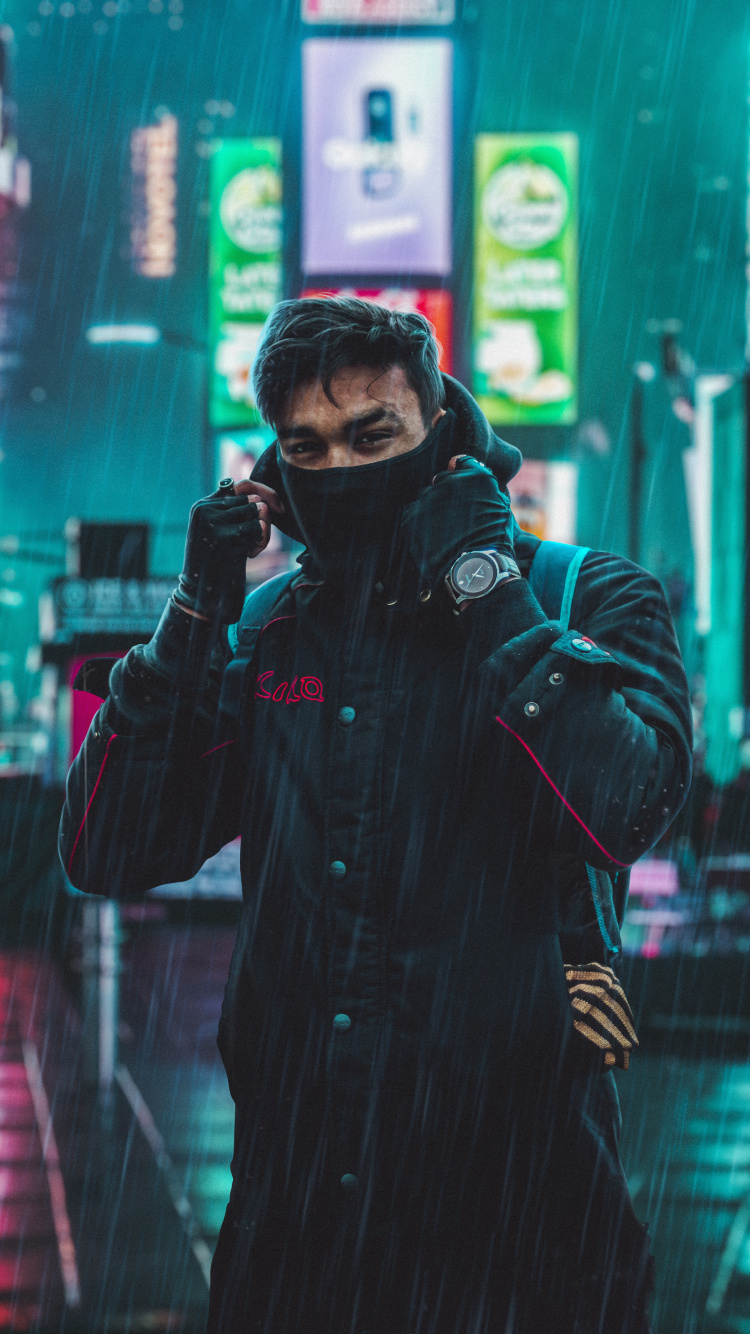 Snapshot, Glove, Green, Human, Standing. Wallpaper in 750x1334 Resolution