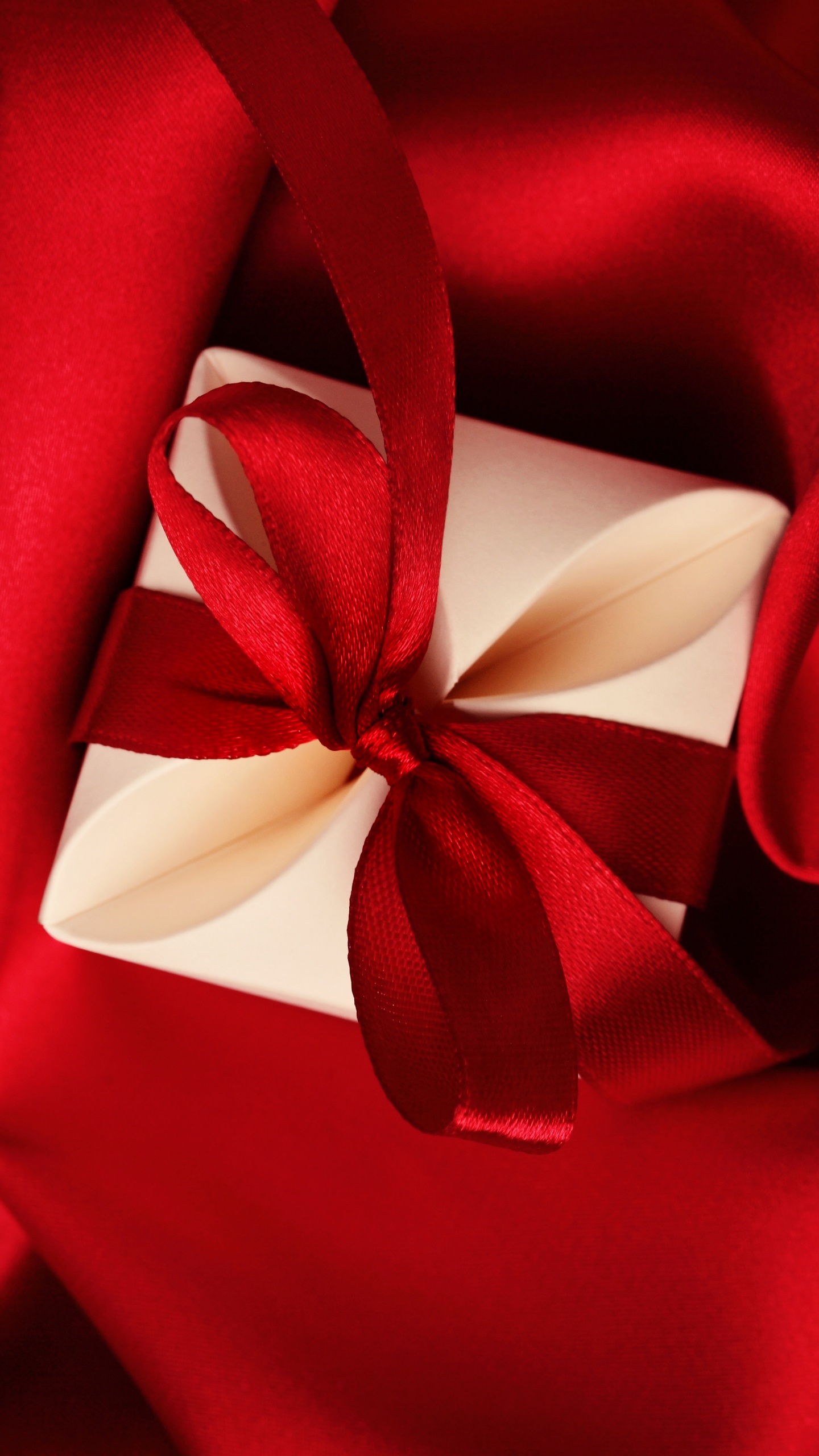 Geschenk, Valentines Tag, Satin, Textil, Maroon. Wallpaper in 1440x2560 Resolution