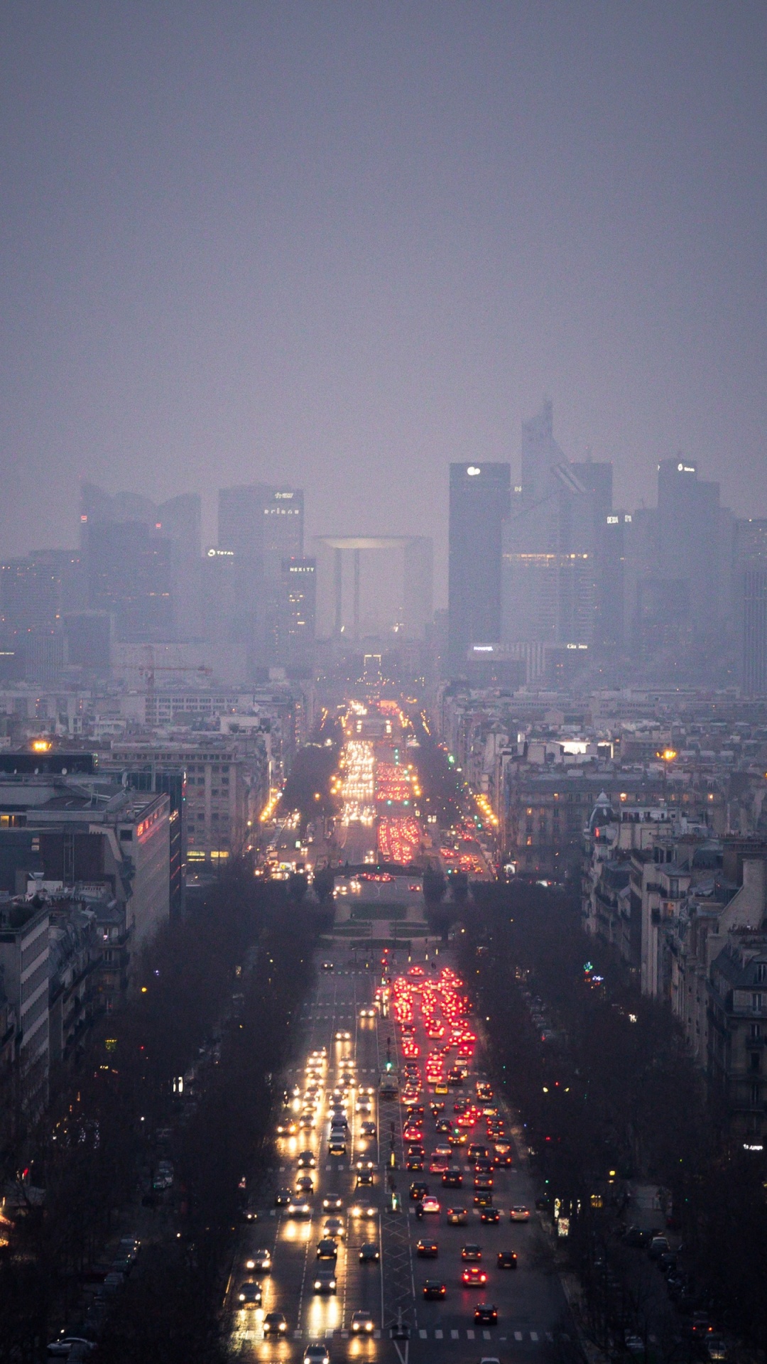 Skyline Der Stadt Bei Nacht Night. Wallpaper in 1080x1920 Resolution