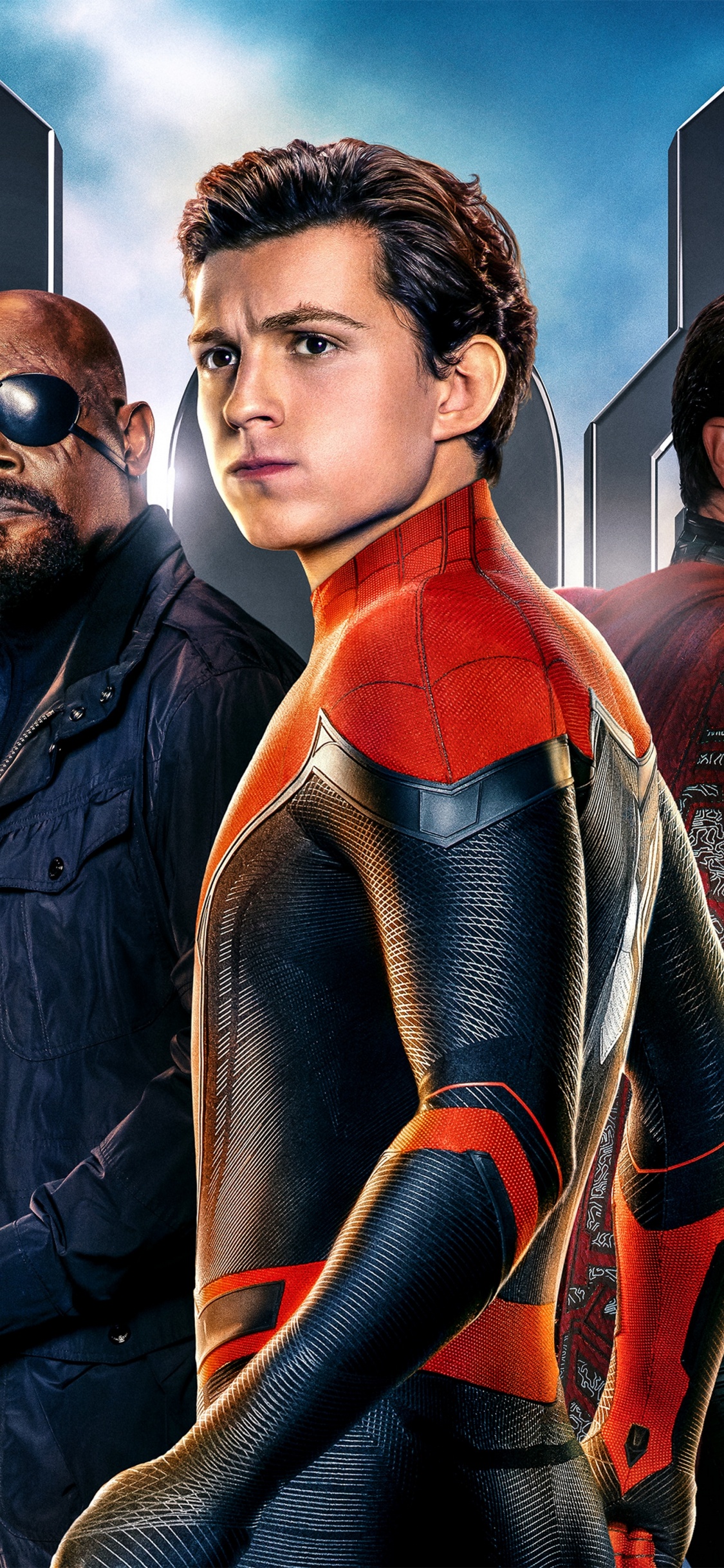 Homme en Costume Orange et Bleu Tenant Une Statue D'épée. Wallpaper in 1125x2436 Resolution