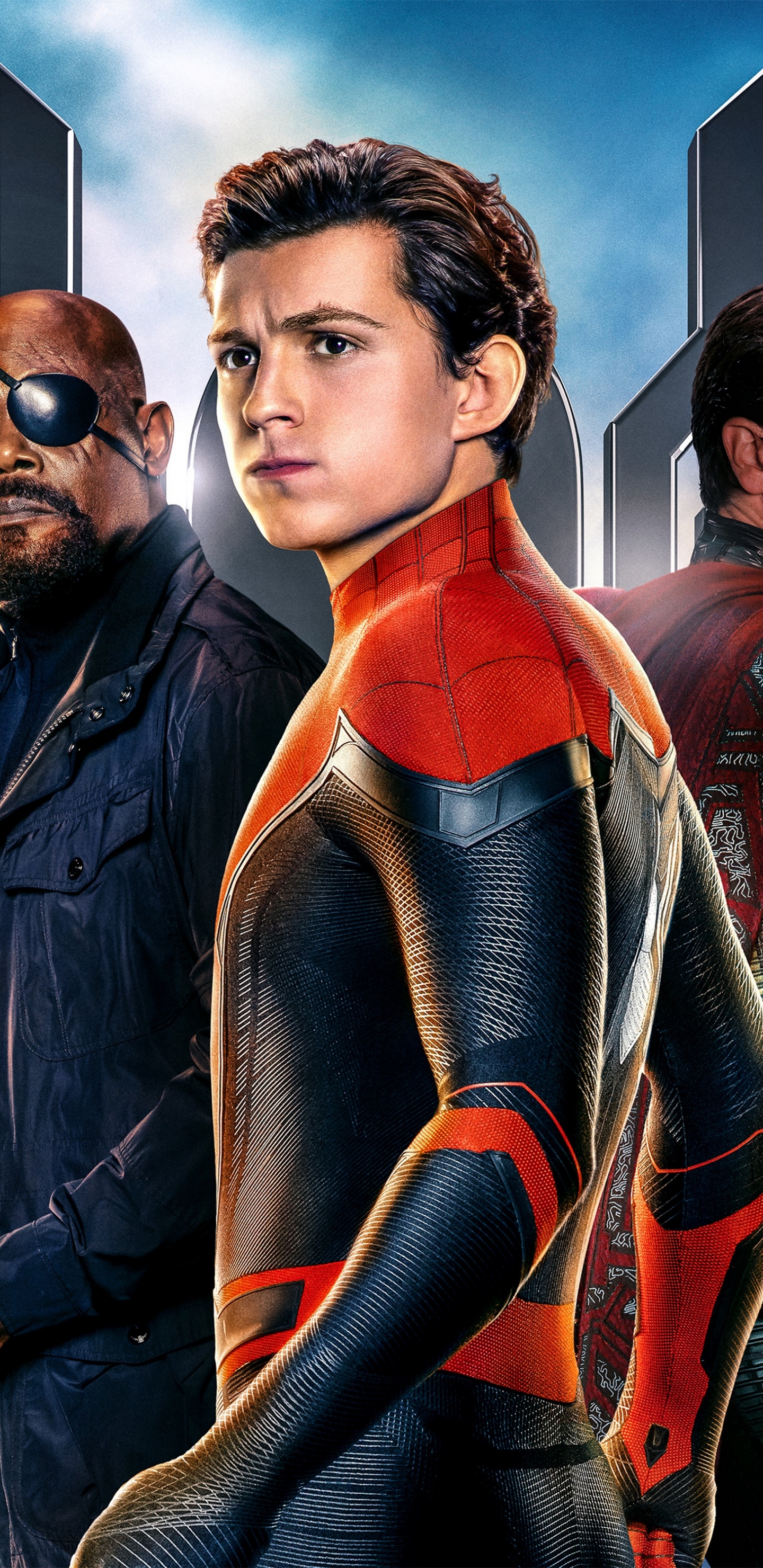 Homme en Costume Orange et Bleu Tenant Une Statue D'épée. Wallpaper in 1440x2960 Resolution