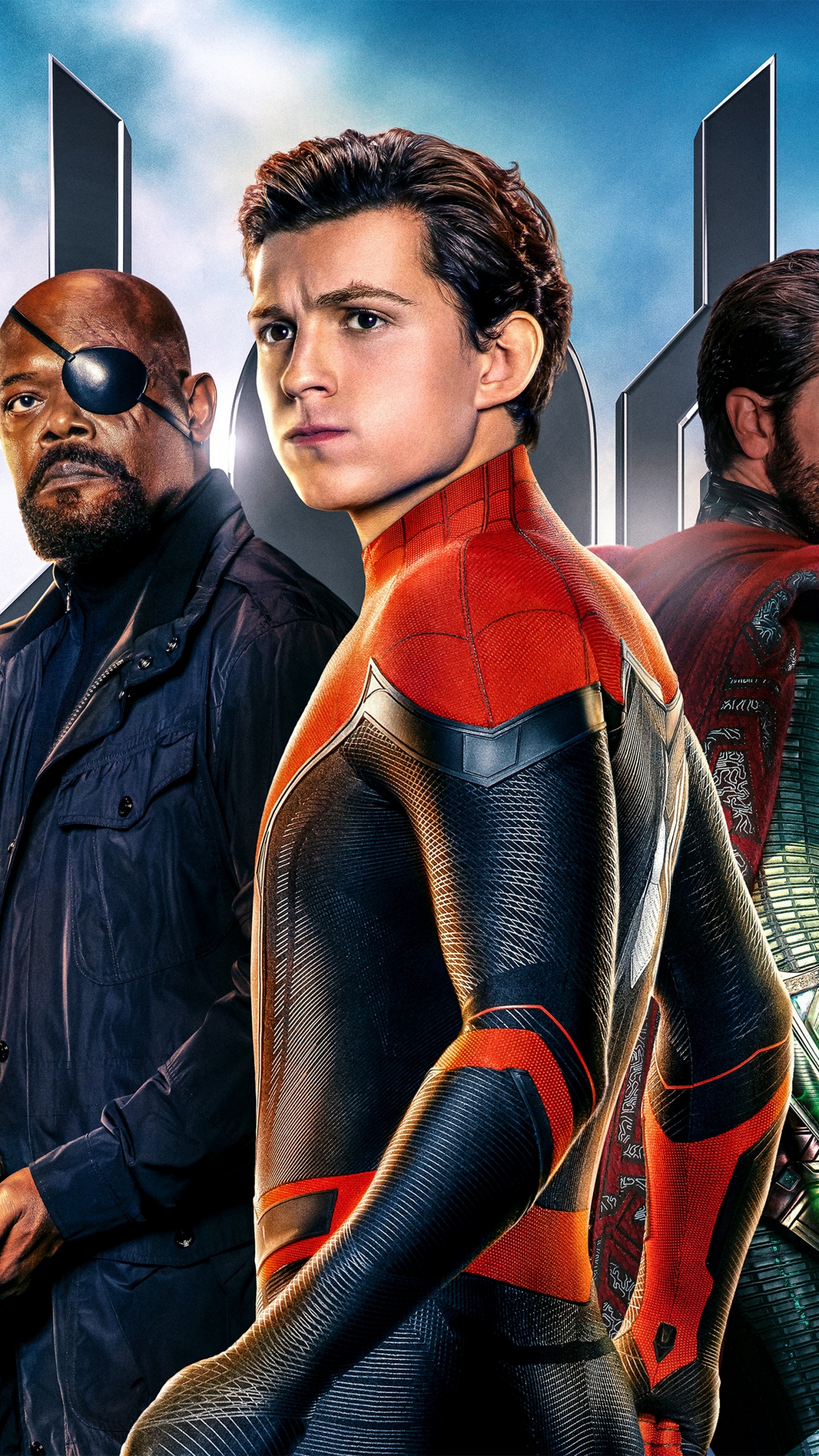 Hombre en Traje Naranja y Azul Sosteniendo la Estatua de la Espada. Wallpaper in 1440x2560 Resolution