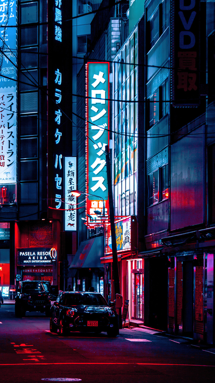 Building, Cars, Light, Blue, Automotive Lighting. Wallpaper in 750x1334 Resolution