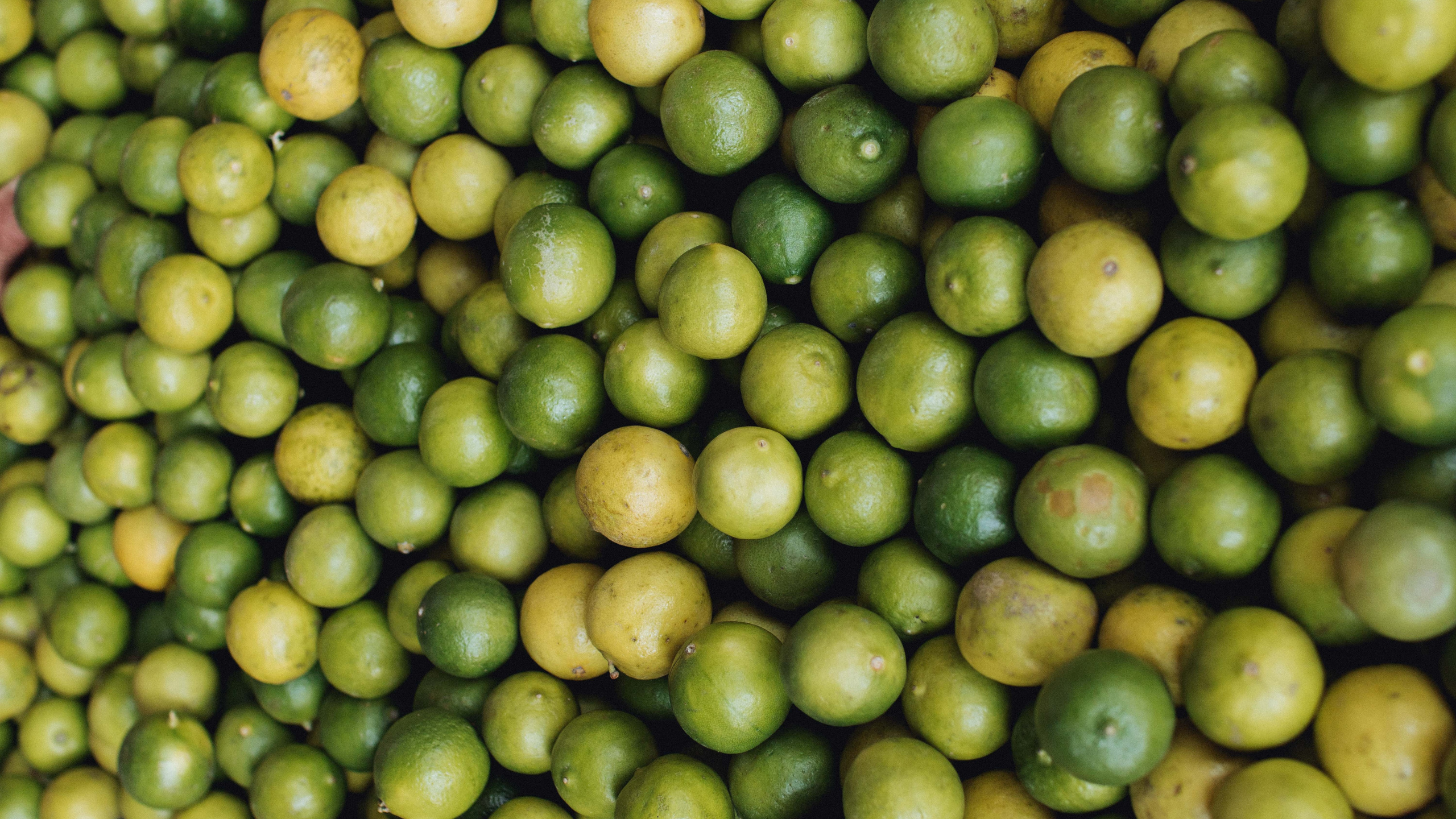 Green and Yellow Round Fruits. Wallpaper in 2560x1440 Resolution