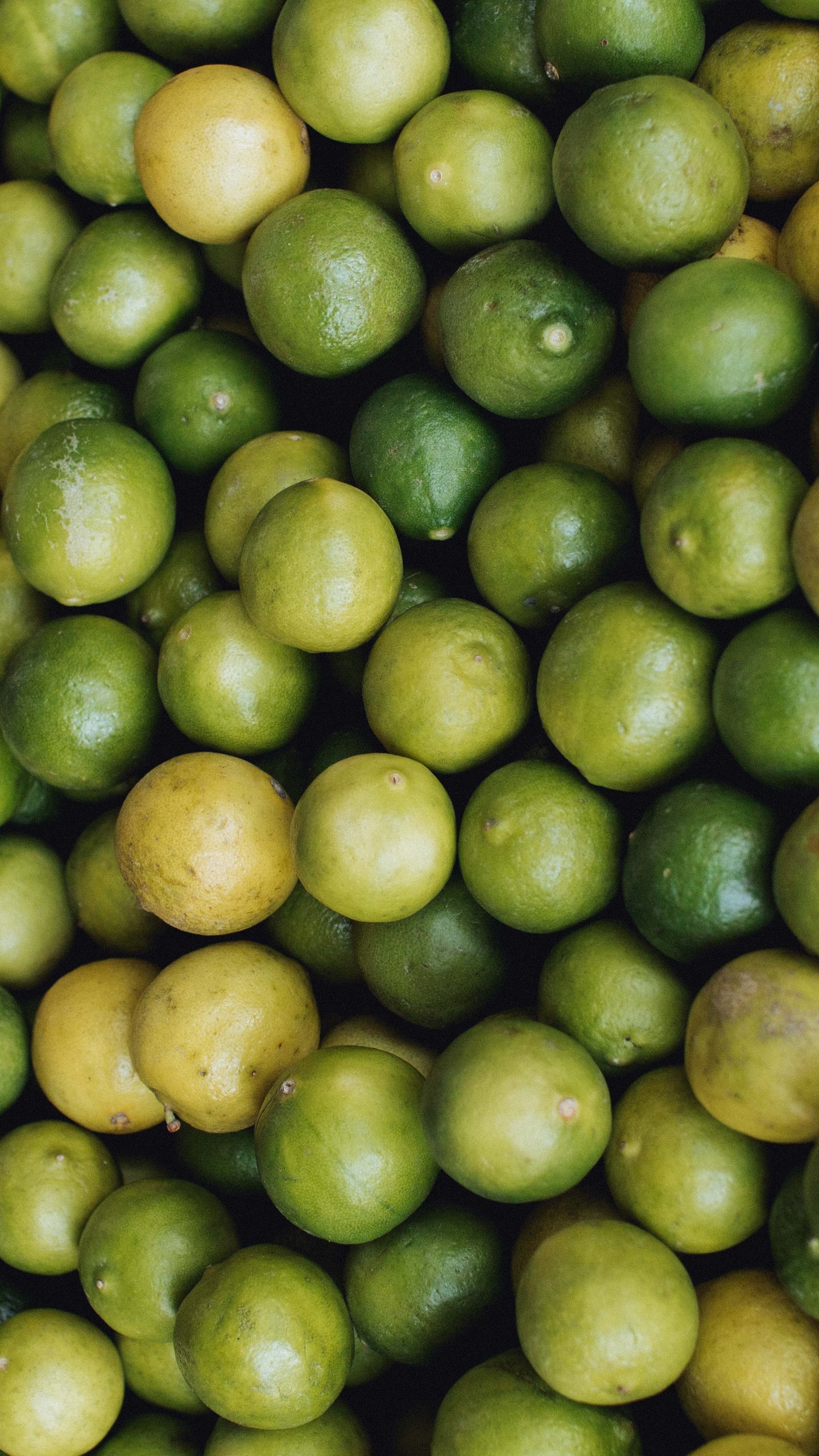 Grüne Und Gelbe Runde Früchte. Wallpaper in 1440x2560 Resolution