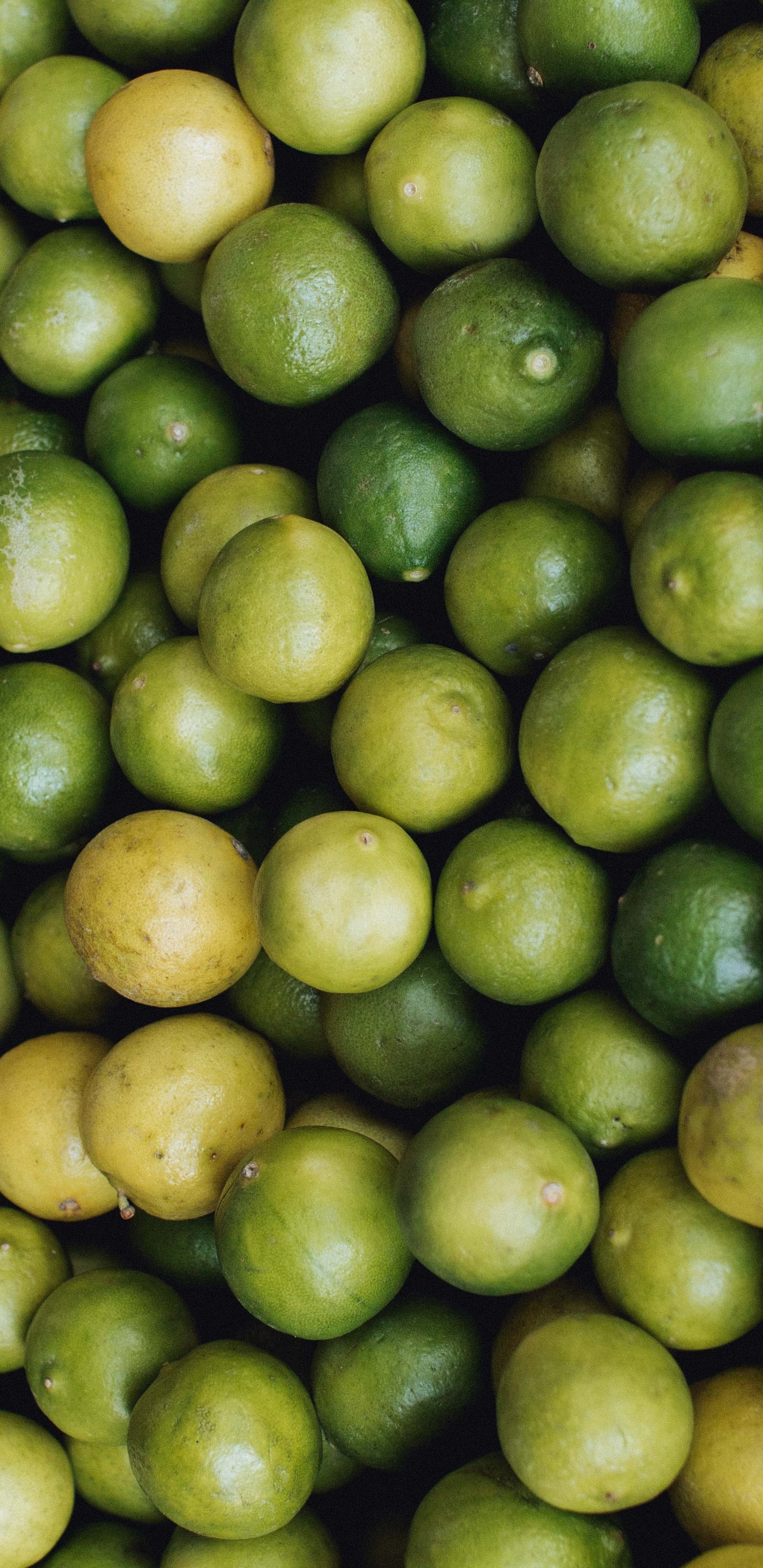 Grüne Und Gelbe Runde Früchte. Wallpaper in 1440x2960 Resolution