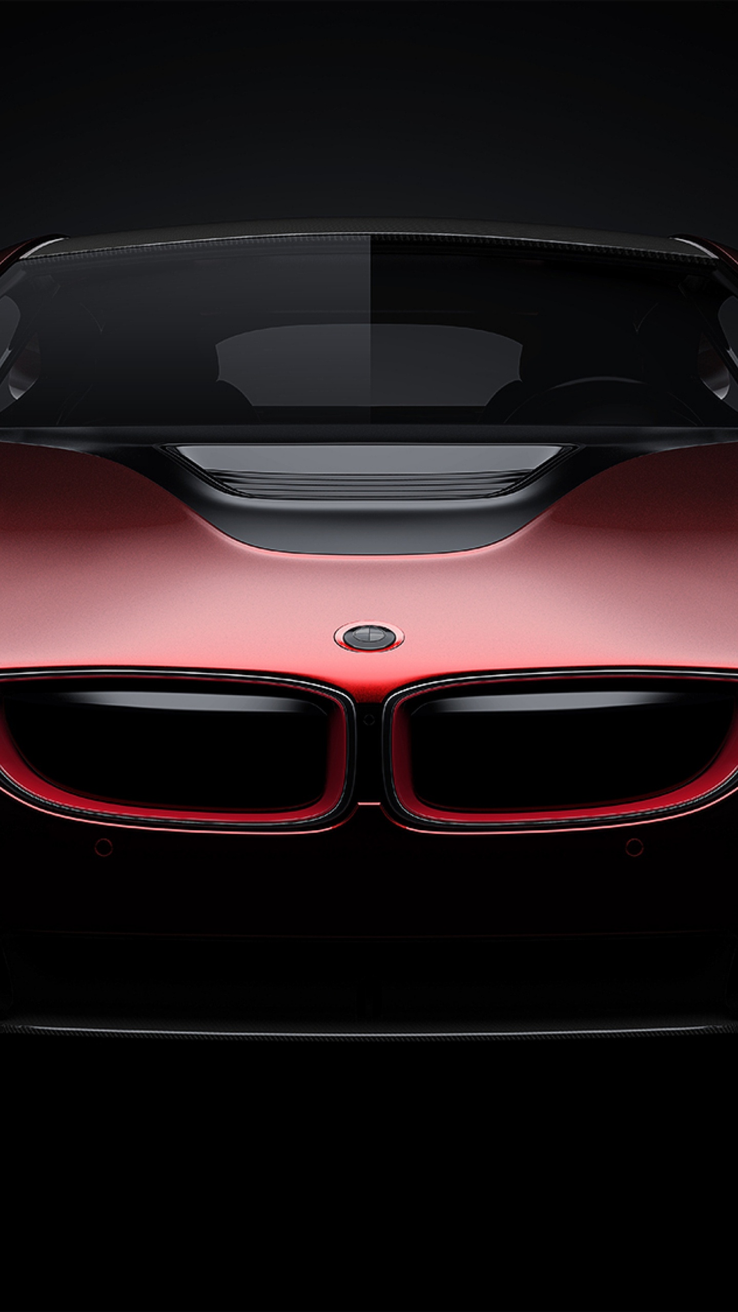 Roter Ferrari 458 Italia Auf Schwarzem Hintergrund. Wallpaper in 1440x2560 Resolution