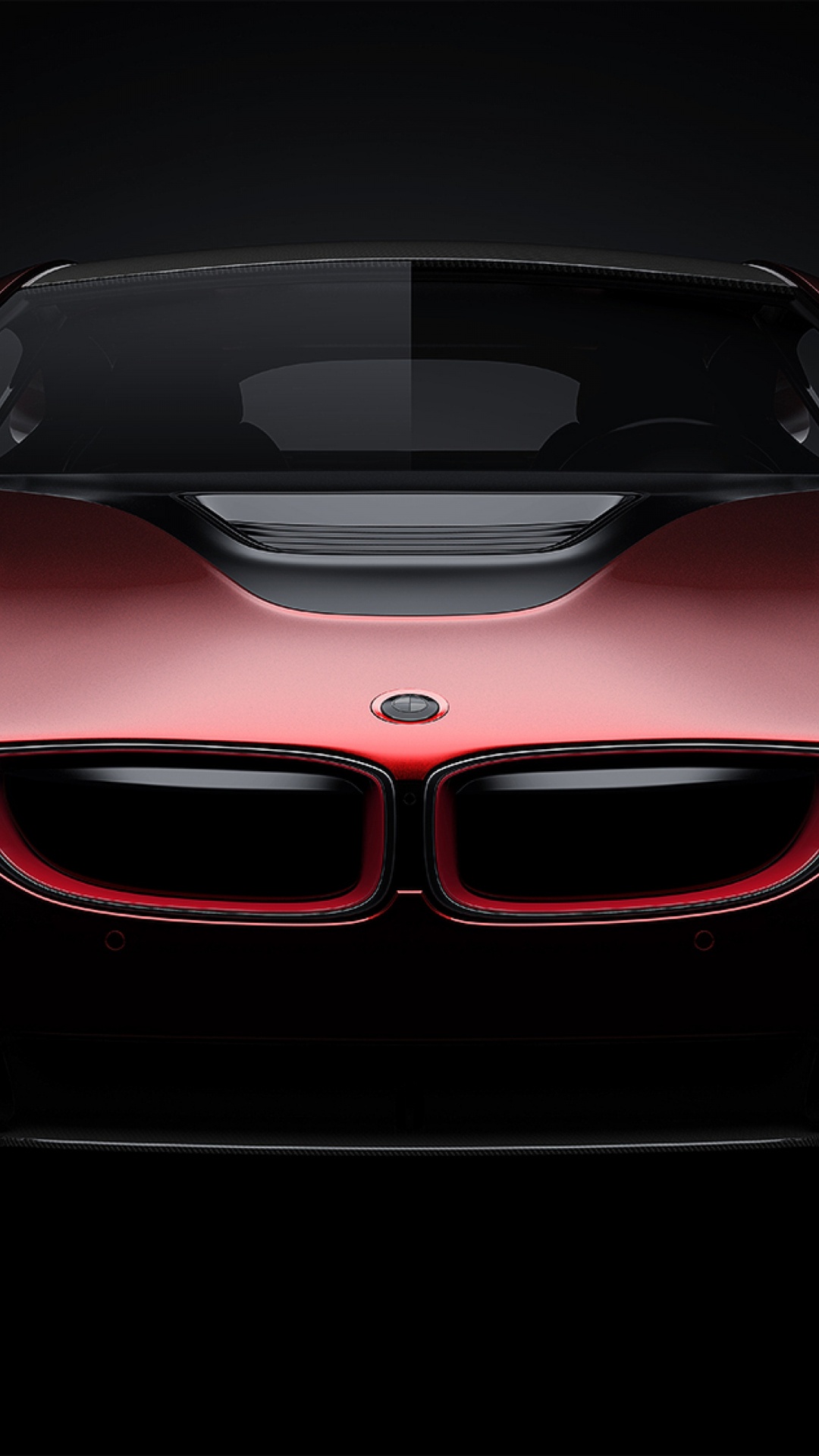 Red Ferrari 458 Italia on Black Background. Wallpaper in 1080x1920 Resolution