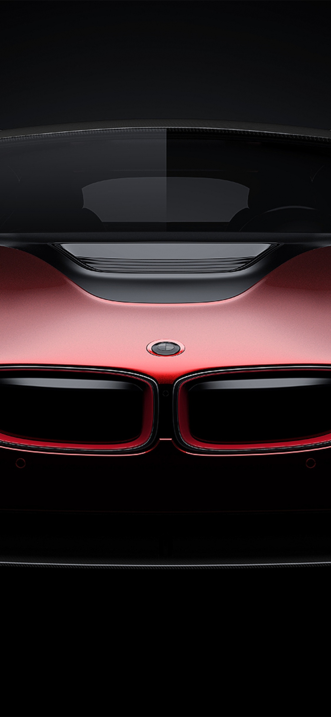 Ferrari 458 Italia Rouge Sur Fond Noir. Wallpaper in 1125x2436 Resolution