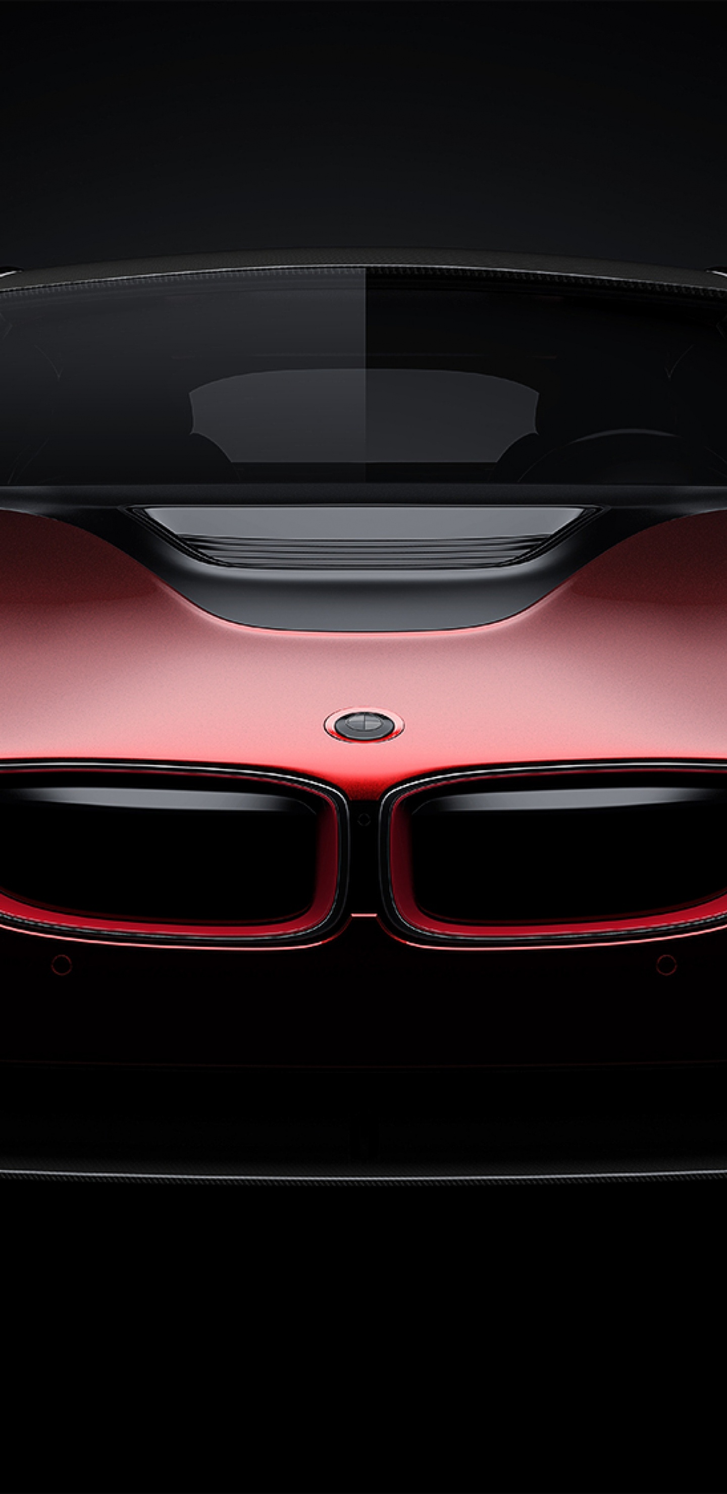 Ferrari 458 Italia Rouge Sur Fond Noir. Wallpaper in 1440x2960 Resolution