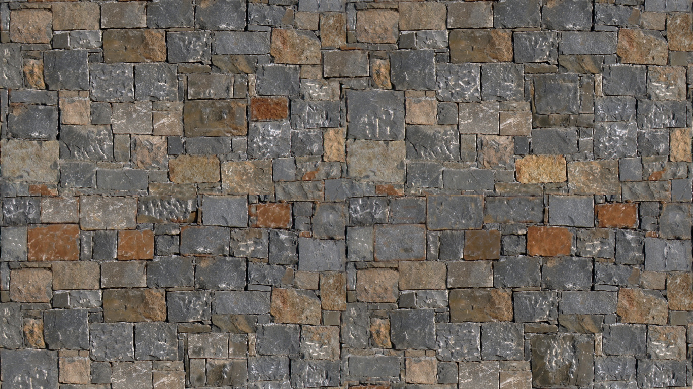 Brown and Gray Brick Wall. Wallpaper in 1366x768 Resolution