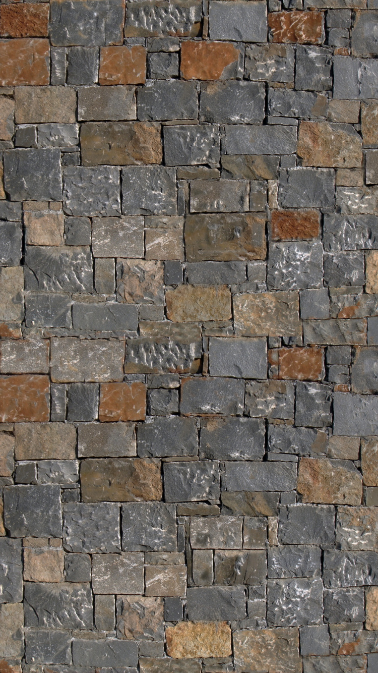 Brown and Gray Brick Wall. Wallpaper in 750x1334 Resolution