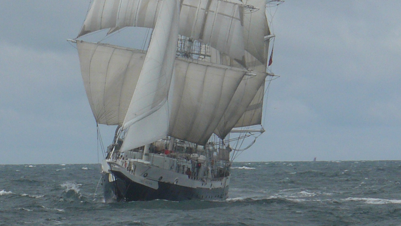 高船, 桅杆, 扬帆, Barquentine, 船只 壁纸 1280x720 允许