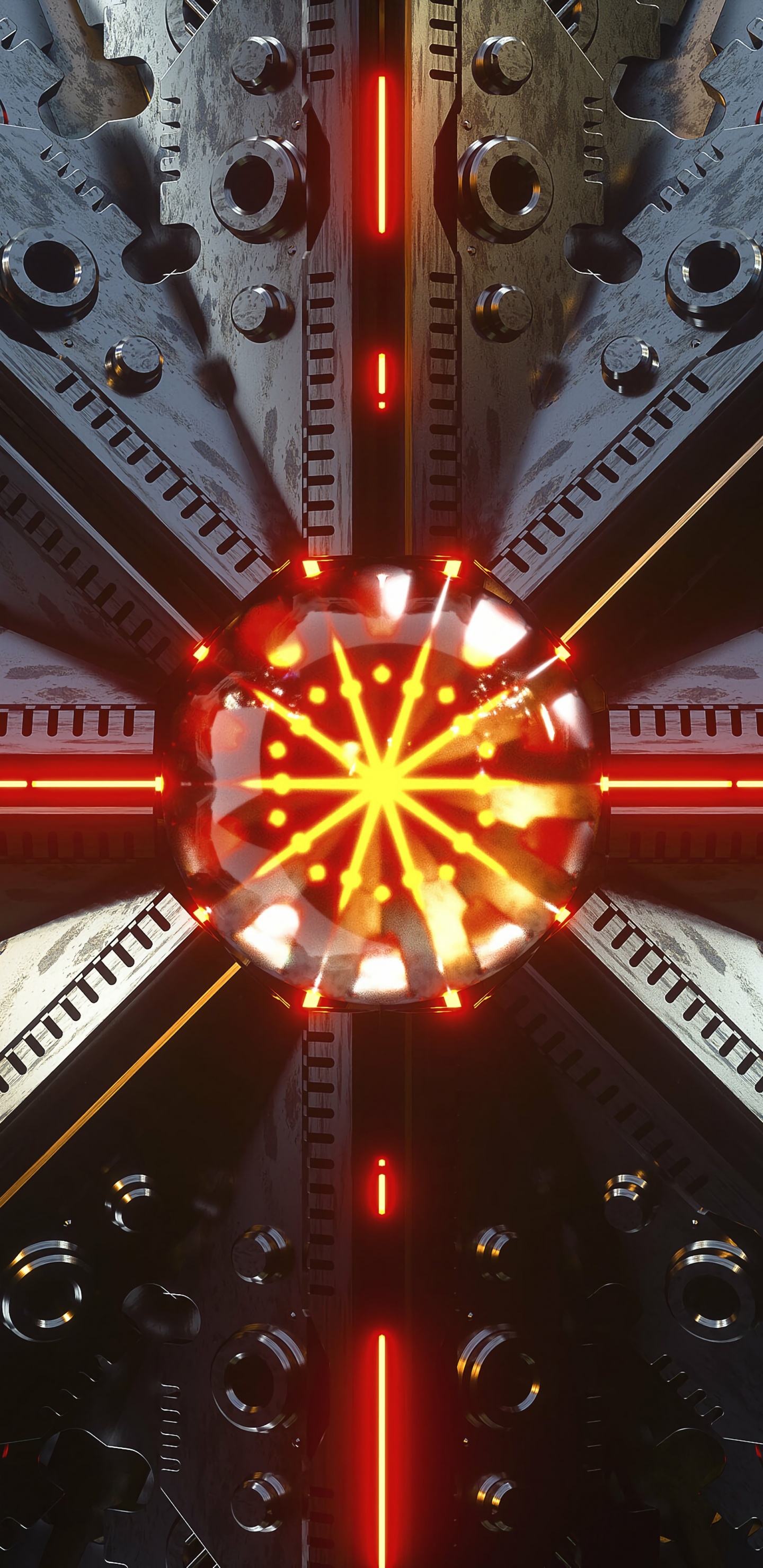 红色的, 空间, 对称, 项目, 用户 壁纸 1440x2960 允许