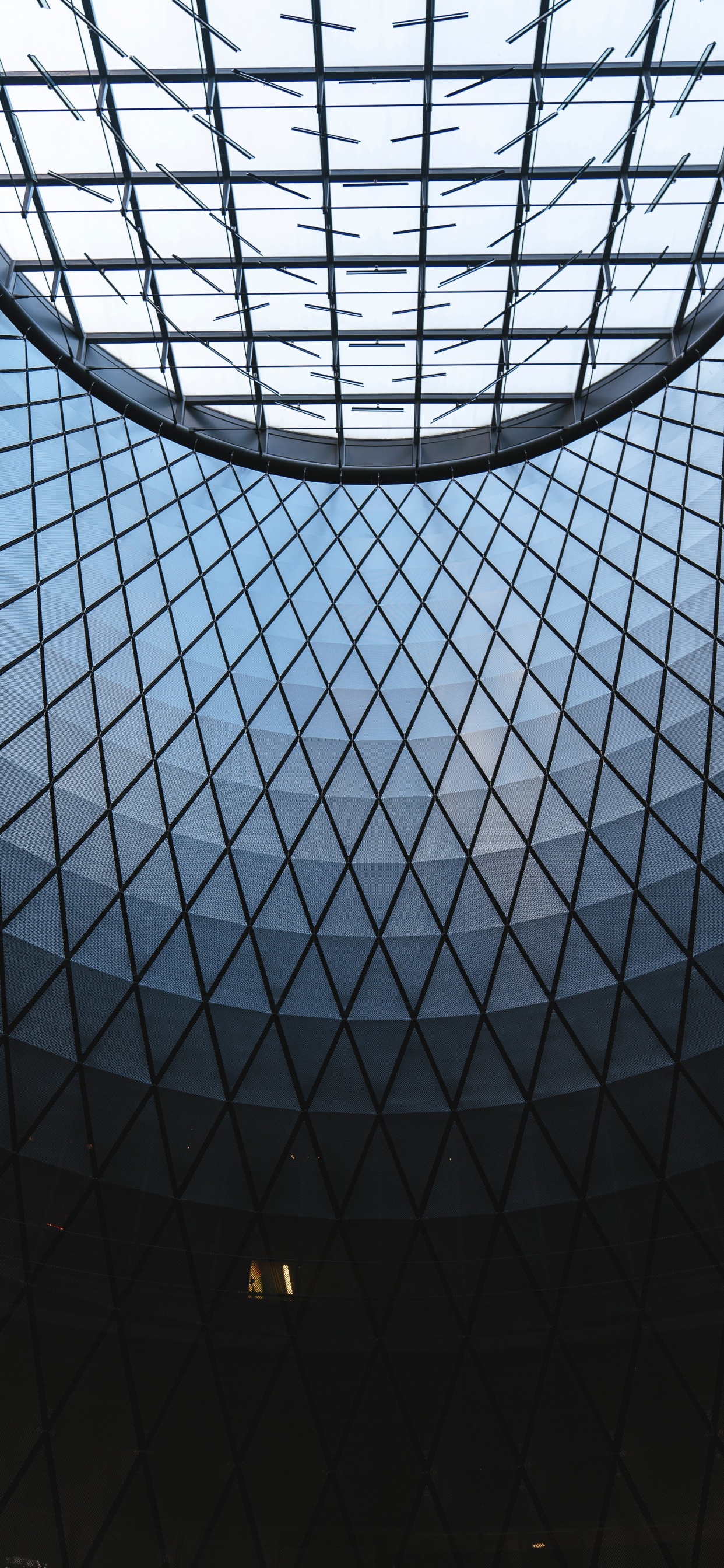 Bâtiment en Verre à Cadre en Métal Noir. Wallpaper in 1242x2688 Resolution