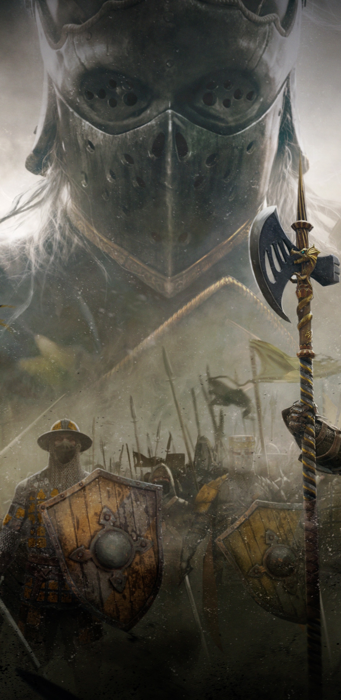 for Honor, Battle, pc Game, Knight, Extinction. Wallpaper in 1440x2960 Resolution