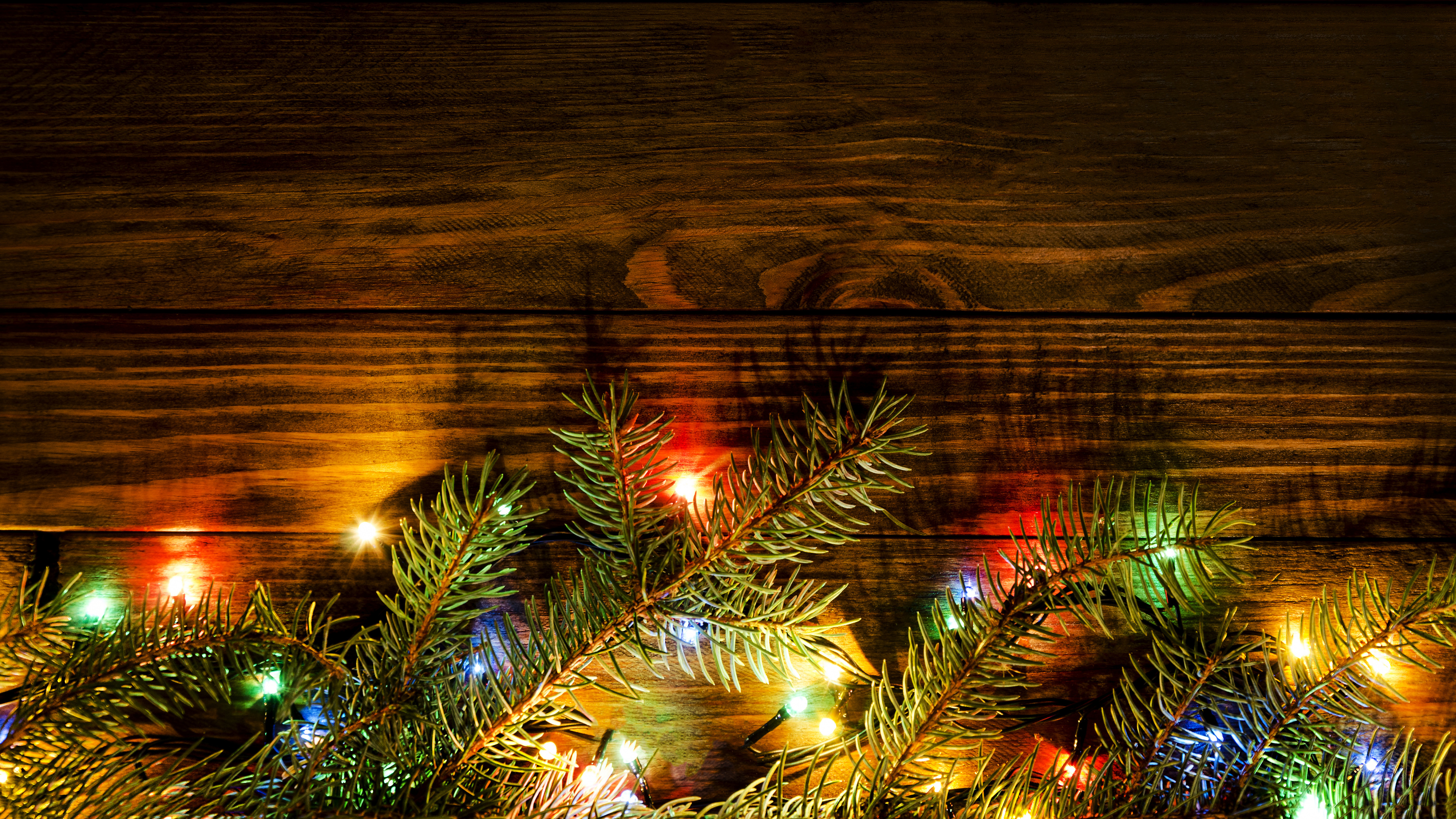 Le Jour De Noël, Les Lumières de Noël, Lumière, Éclairage, Nuit. Wallpaper in 3840x2160 Resolution