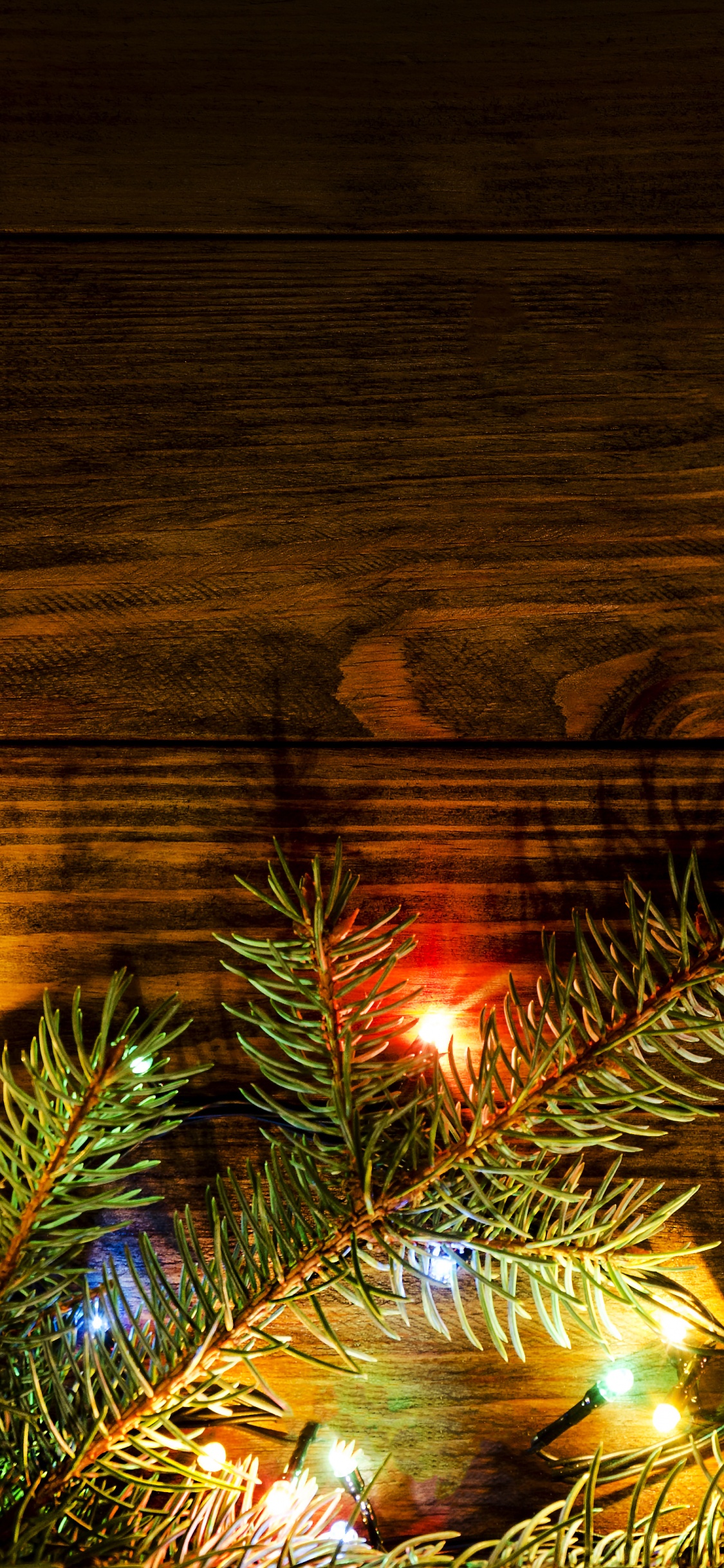 Weihnachten, Weihnachtsbeleuchtung, Baum, Licht, Nacht. Wallpaper in 1125x2436 Resolution
