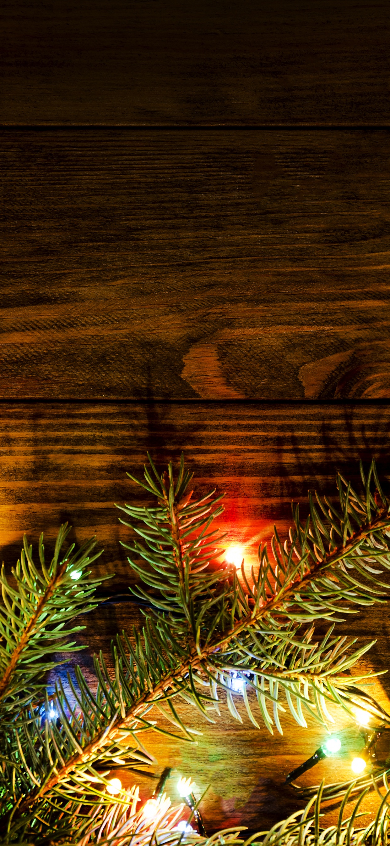 圣诞节那天, 圣诞彩灯, 光, 圣诞树, 圣诞装饰 壁纸 1242x2688 允许