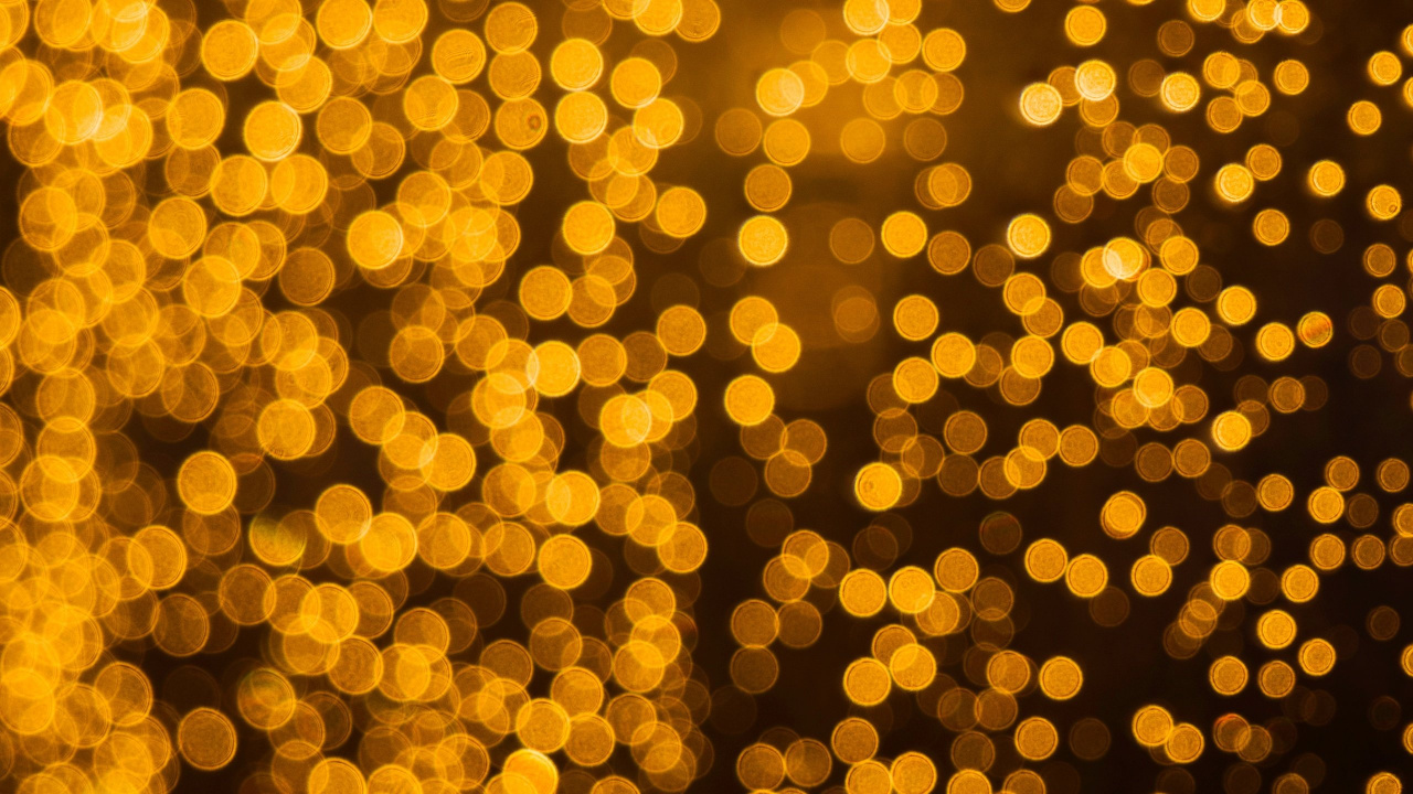 Bokeh, Amarillo, Naranja, Luz, Patrón. Wallpaper in 1280x720 Resolution