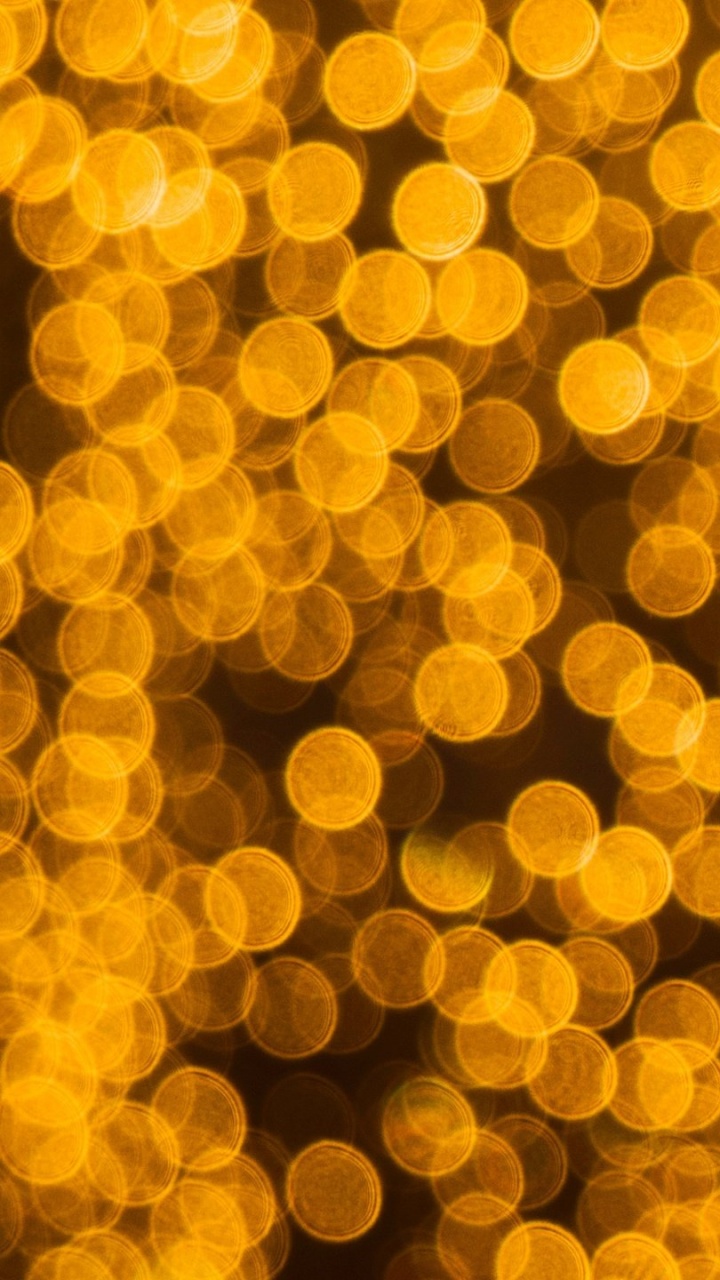 Bokeh, Amarillo, Naranja, Luz, Patrón. Wallpaper in 720x1280 Resolution