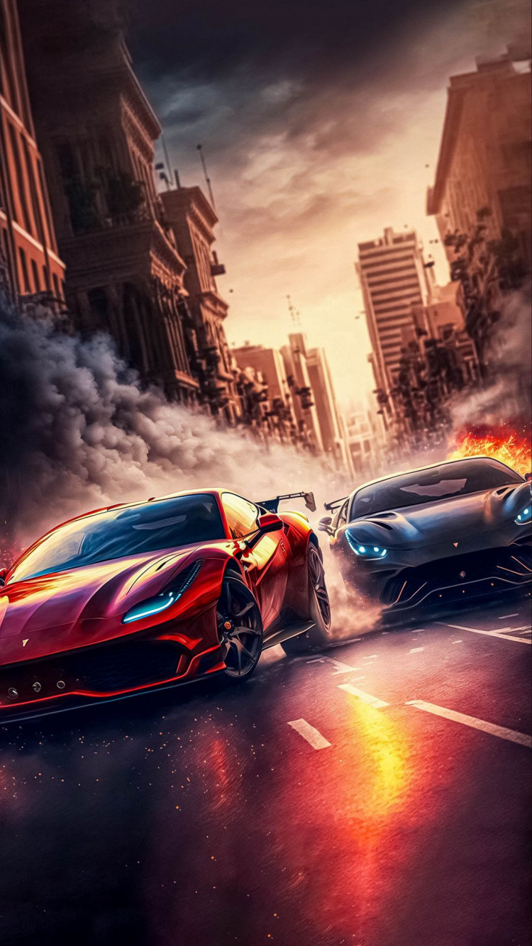 Grand Tourer, Voiture de Luxe, Supercar, Ferrari 488, Course de Voiture de Sport. Wallpaper in 750x1334 Resolution