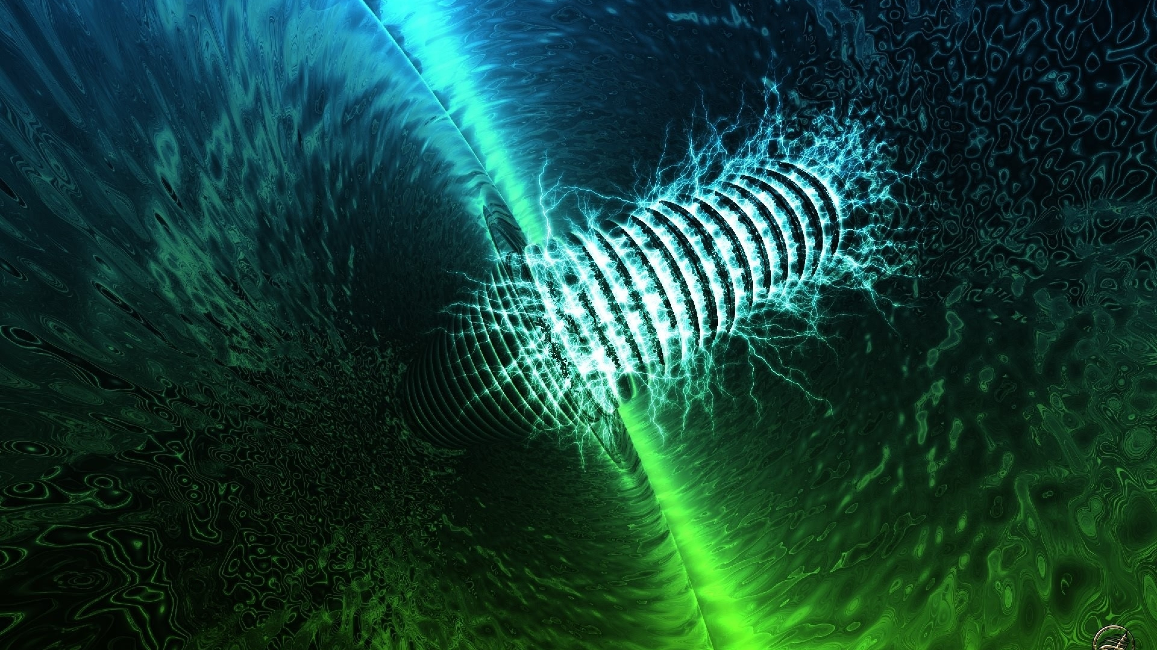 绿色的, 光, 海洋生物学, 生物群落, 石灰 壁纸 3840x2160 允许