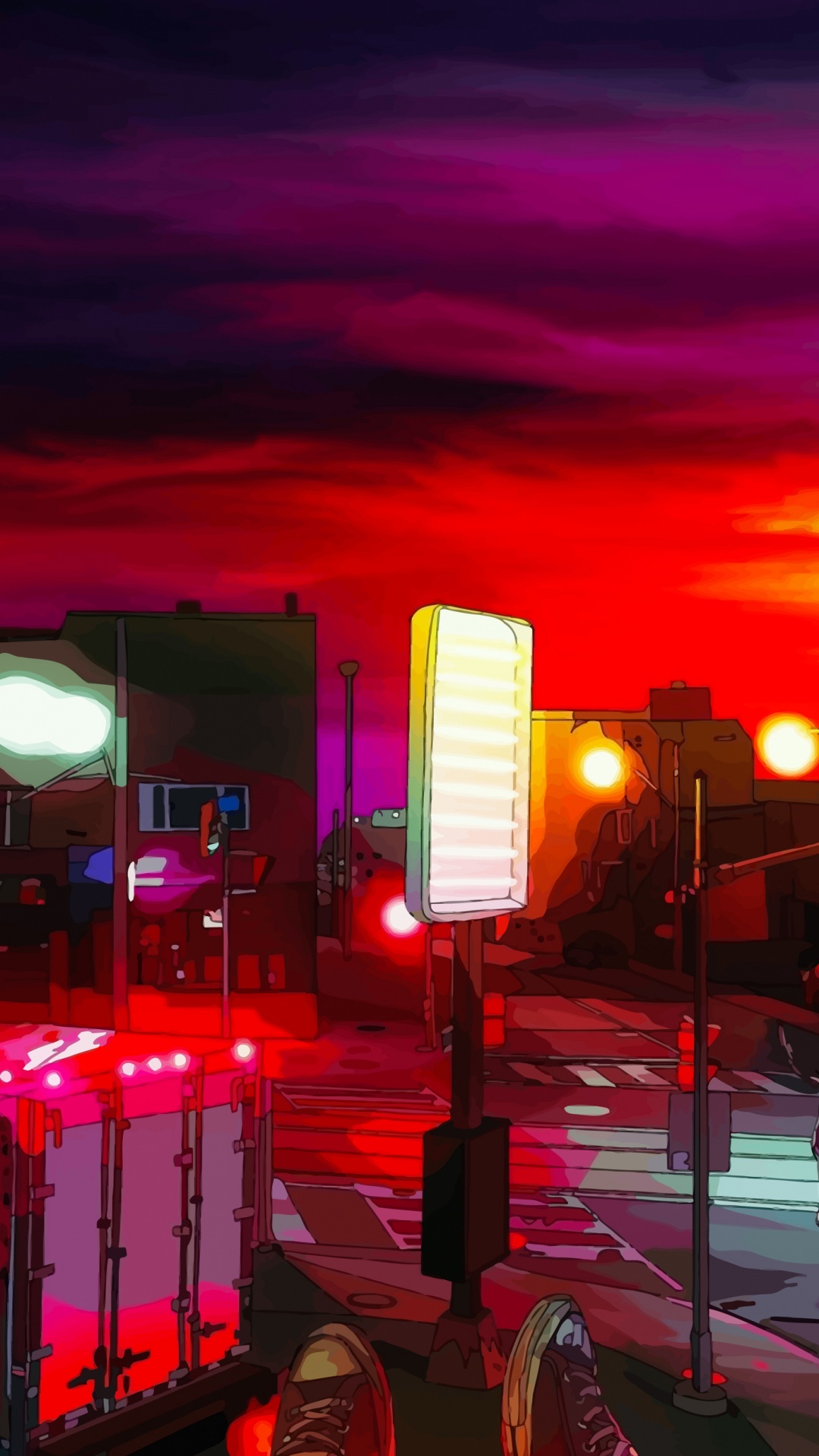 Soundcloud, Cyberpunk, Art, Color, L'anime. Wallpaper in 1080x1920 Resolution