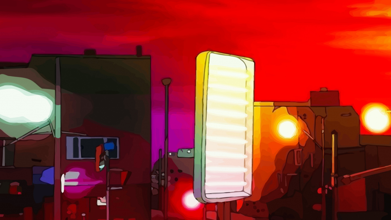 Soundcloud, Cyberpunk, Art, Color, L'anime. Wallpaper in 1280x720 Resolution