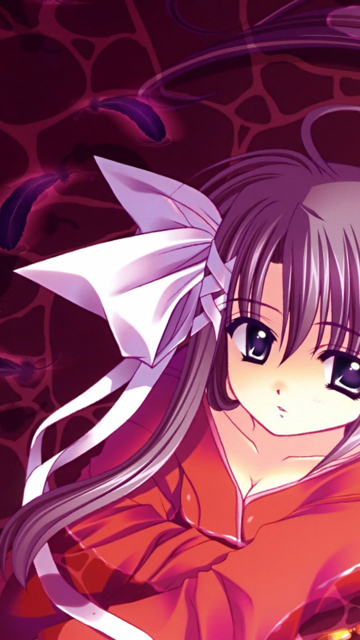 Rothaariges Mädchen Anime-Charakter. Wallpaper in 720x1280 Resolution