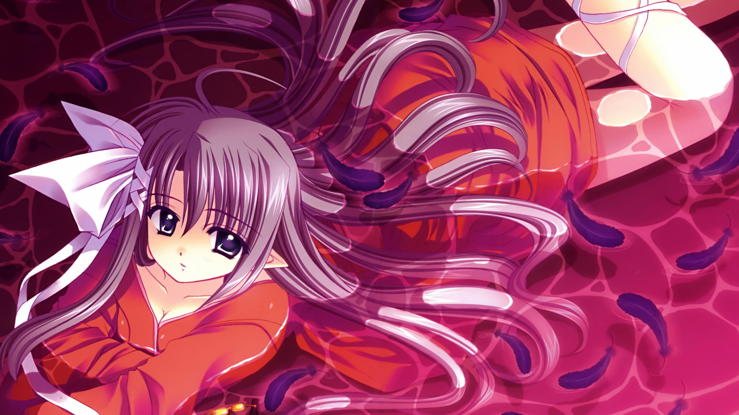 Personnage D'anime Fille Aux Cheveux Rouges. Wallpaper in 2560x1440 Resolution