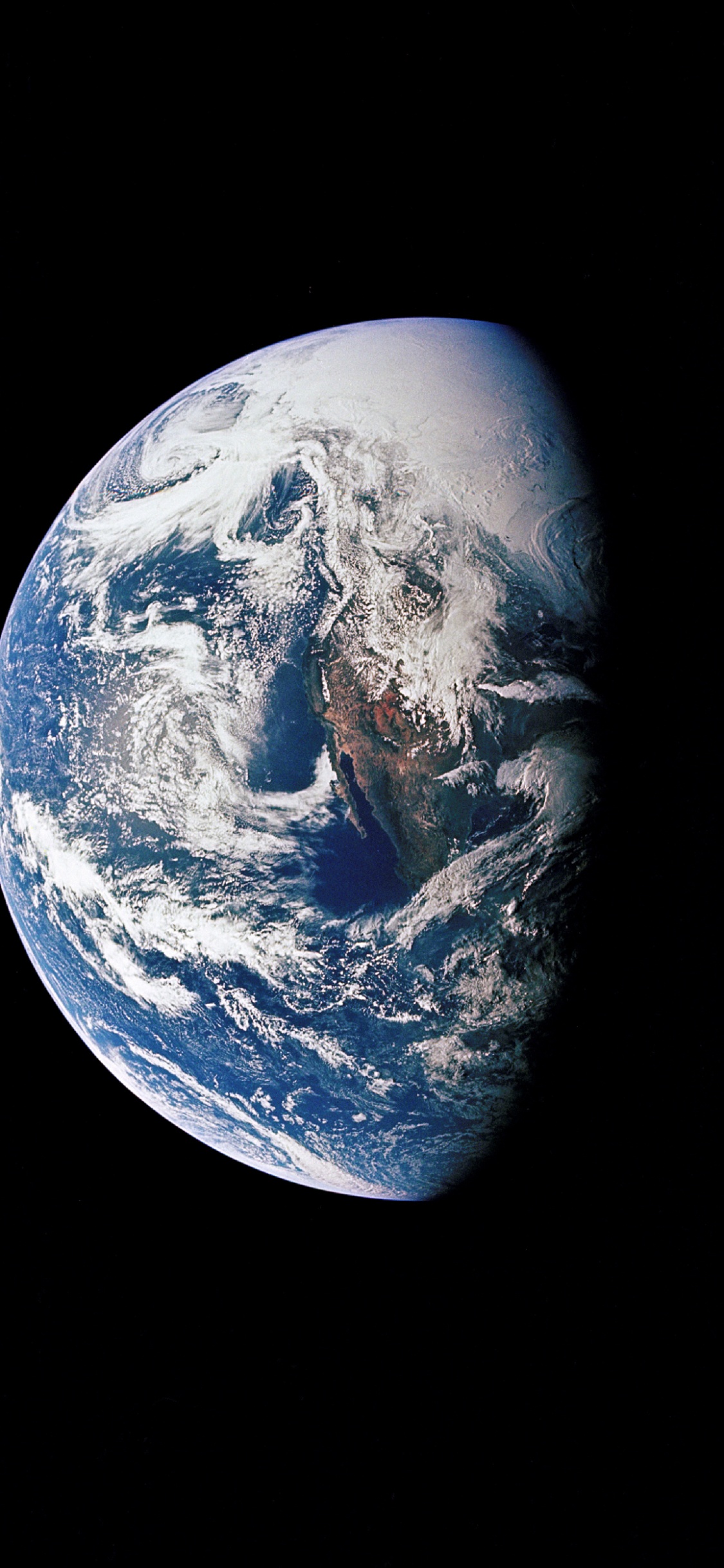 Blau-weißer Planet Erde. Wallpaper in 1125x2436 Resolution