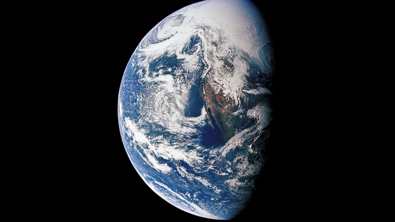 Blau-weißer Planet Erde. Wallpaper in 1280x720 Resolution